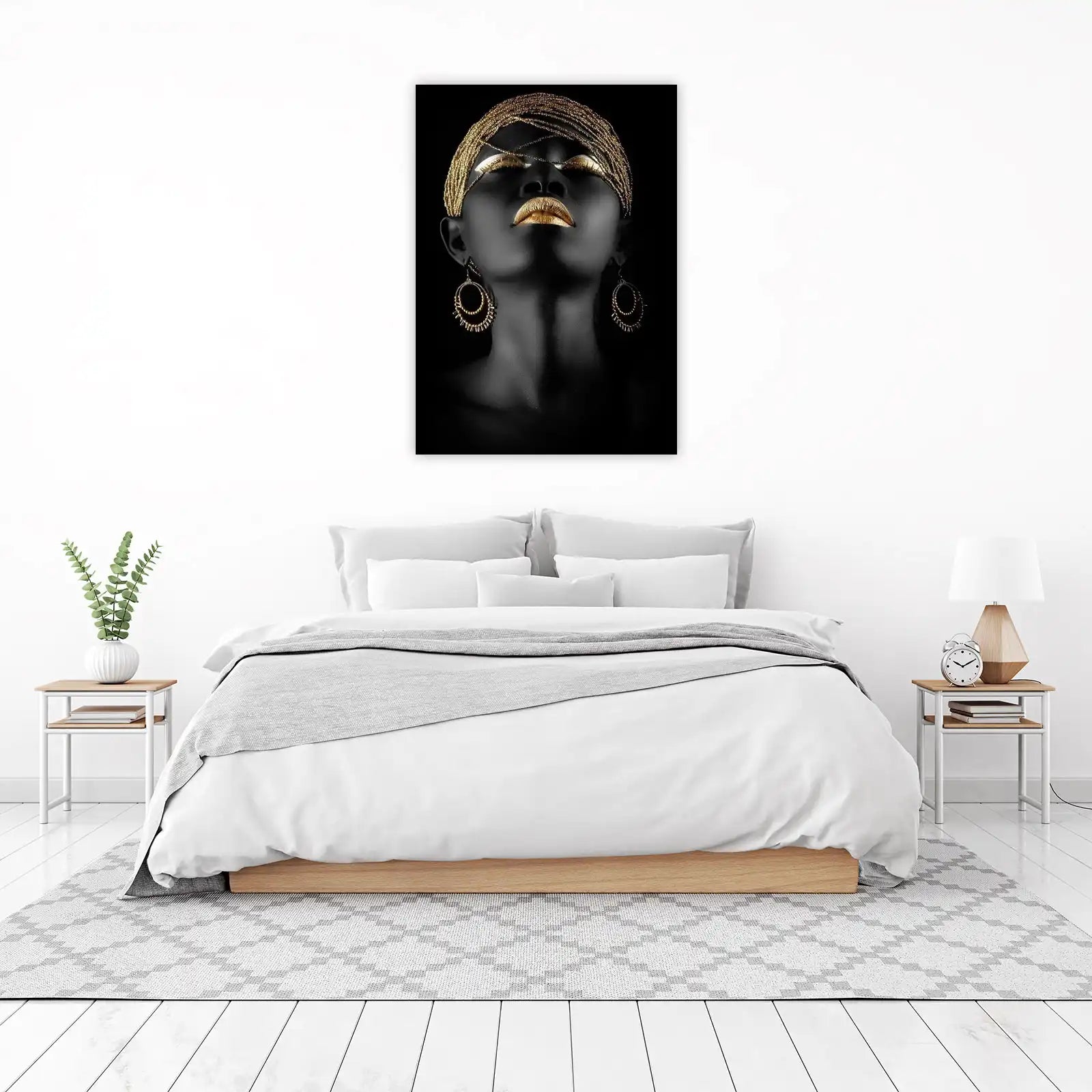 African Gold Glamour Portrait Wall Art
