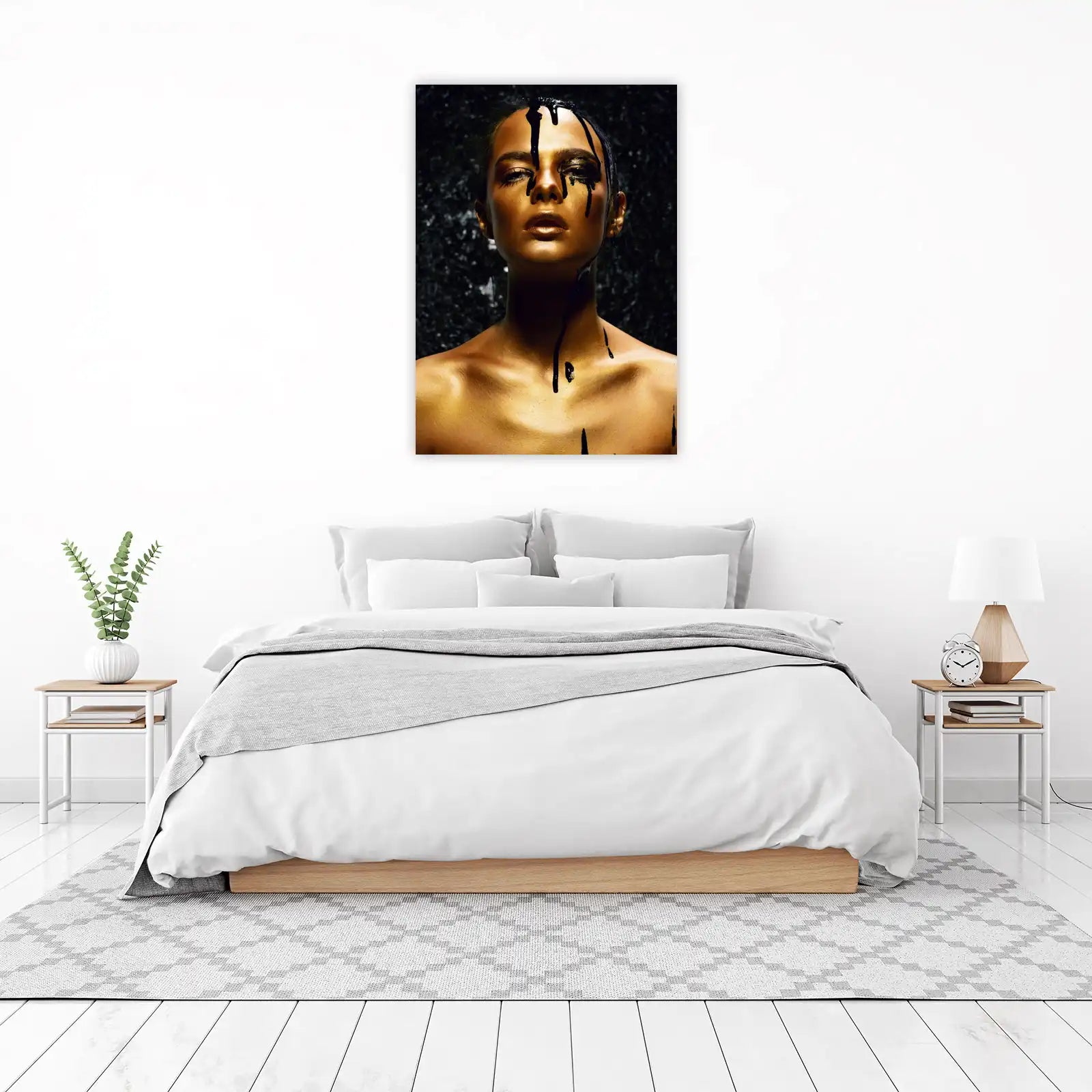 Golden Meltdown Portrait Wall Art