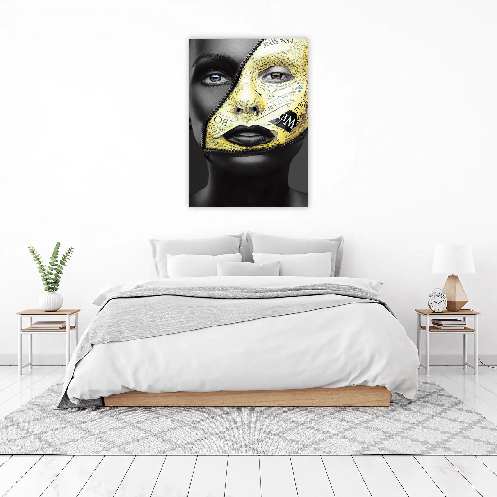 Unzipped Identity Newspaper Face Wall Art