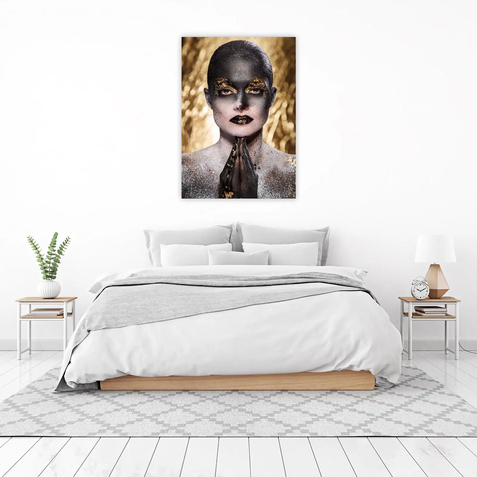 Gilded Goddess Black Gold Art Wall Art