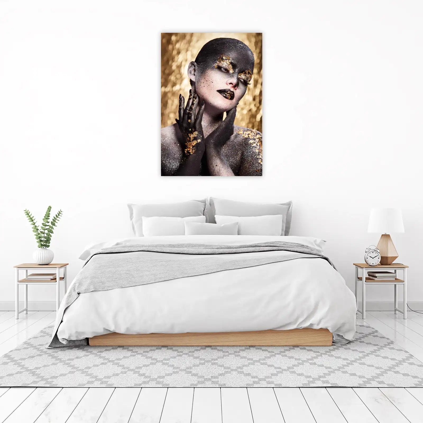 Ethereal Gold & Black Glamour Wall Art