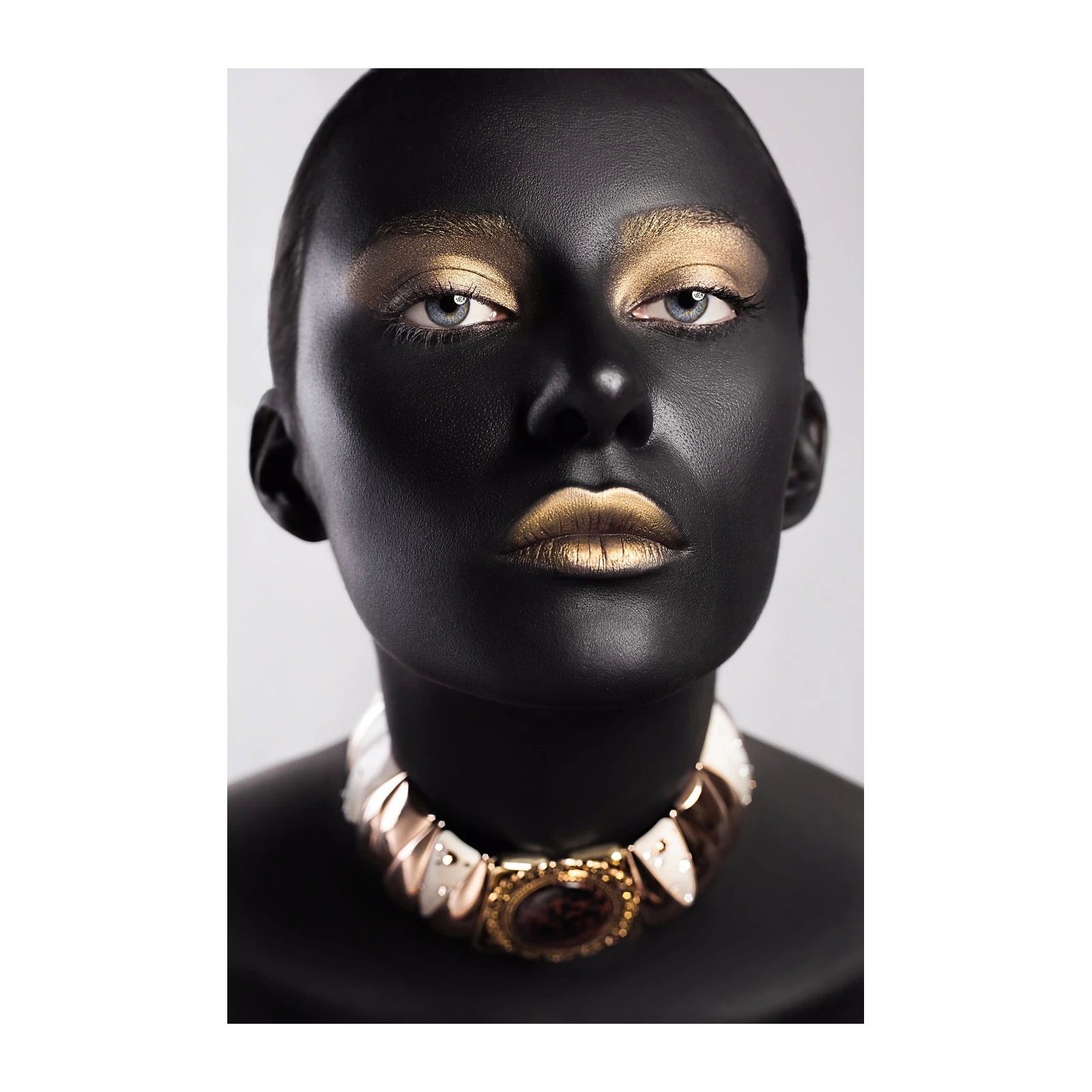 Striking Black & Gold Portrait Wall Art