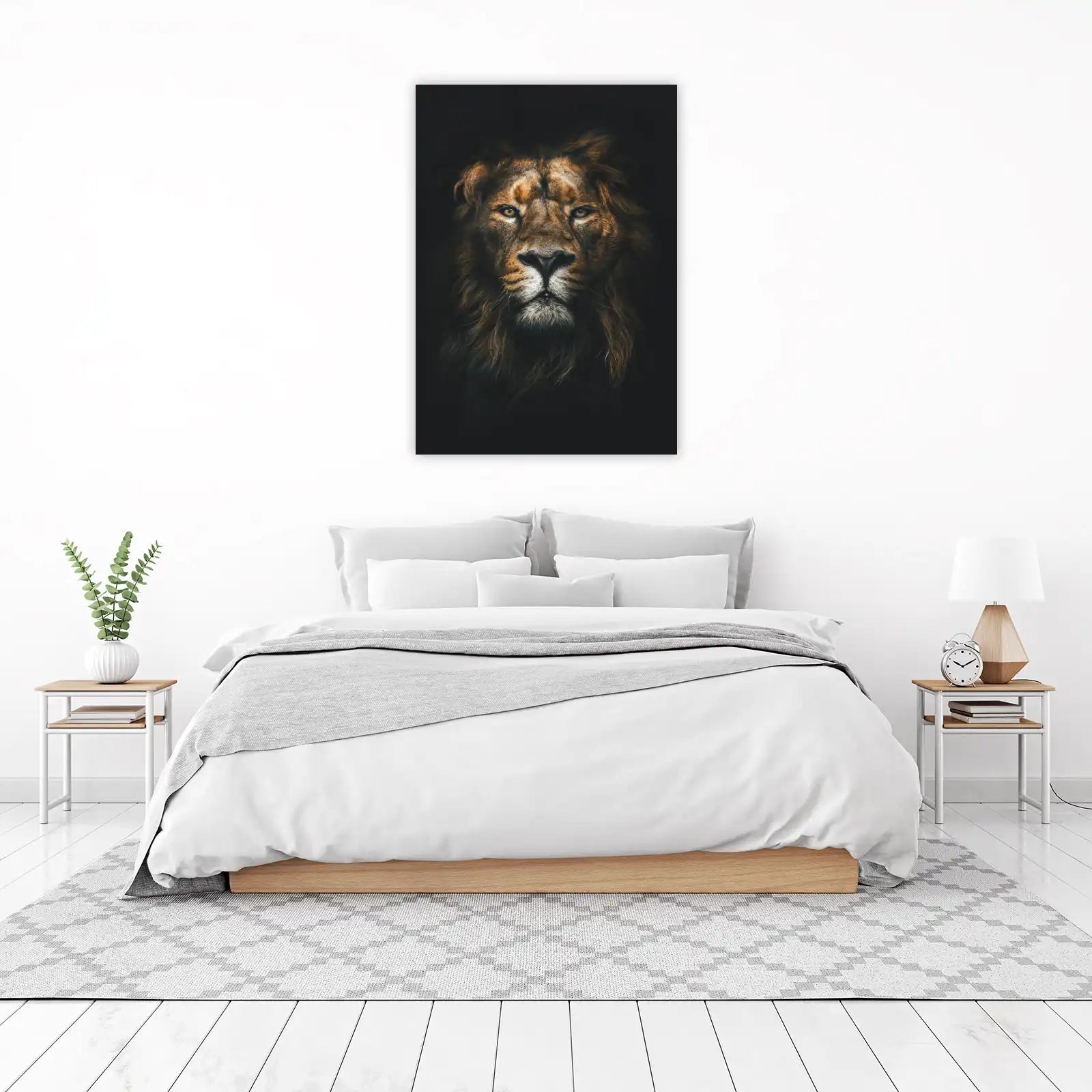 Majestic Lion Portrait Wall Art - Bold Animal Art