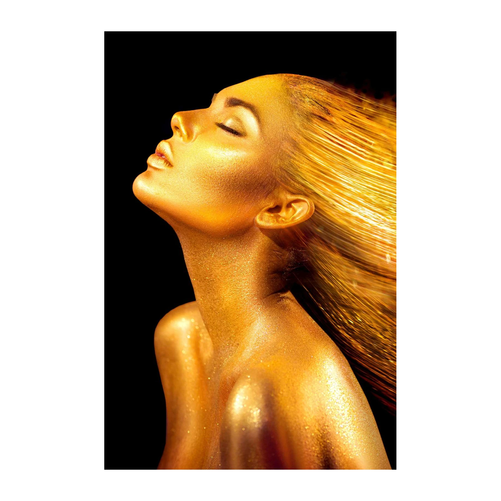 Golden Goddess Elegance Wall Art