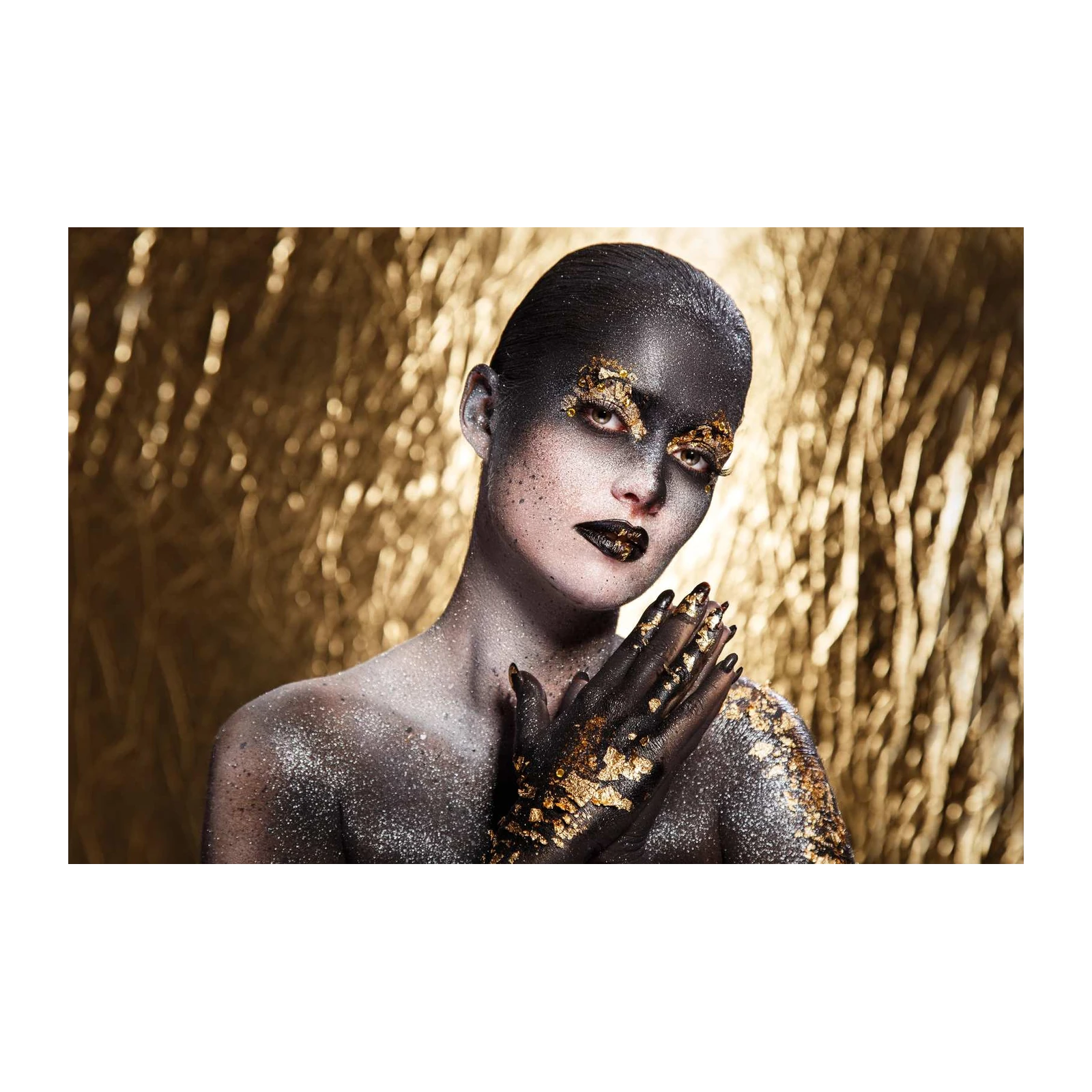 Gold & Black Glamour Portrait Wall Art