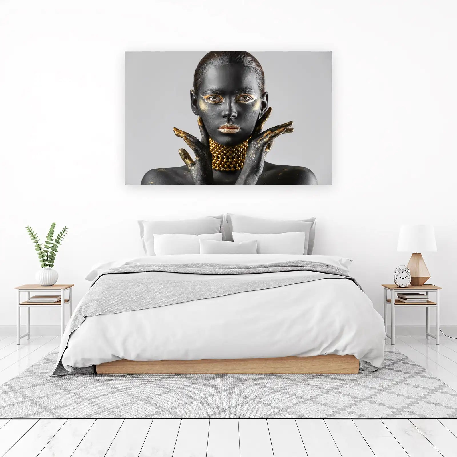 Striking Gold & Black Portrait Wall Art