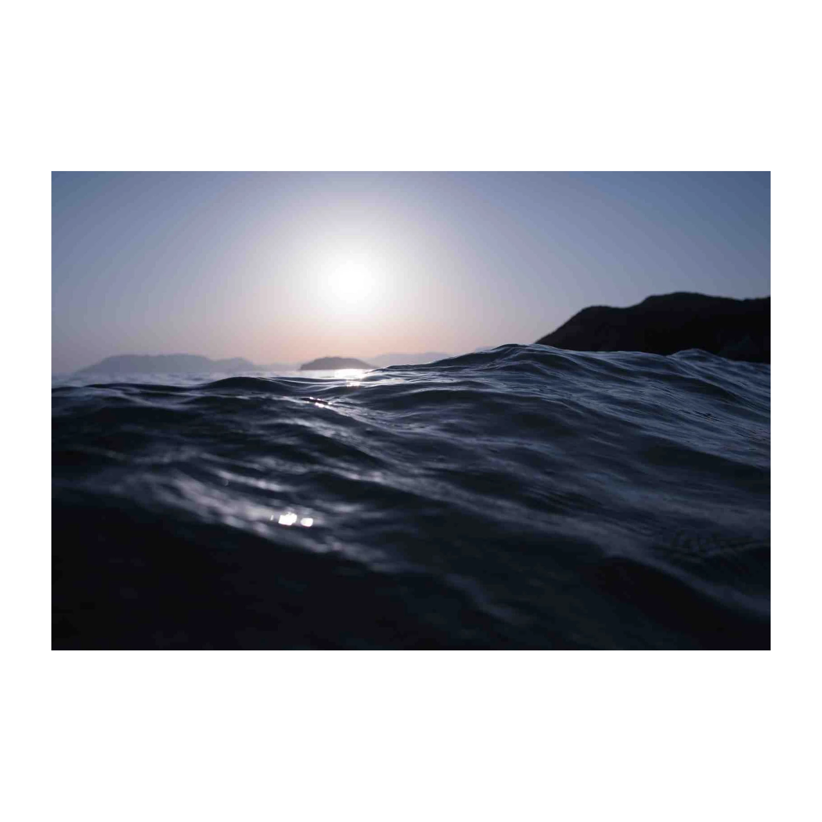 Ocean Waves Sunset Wall Art