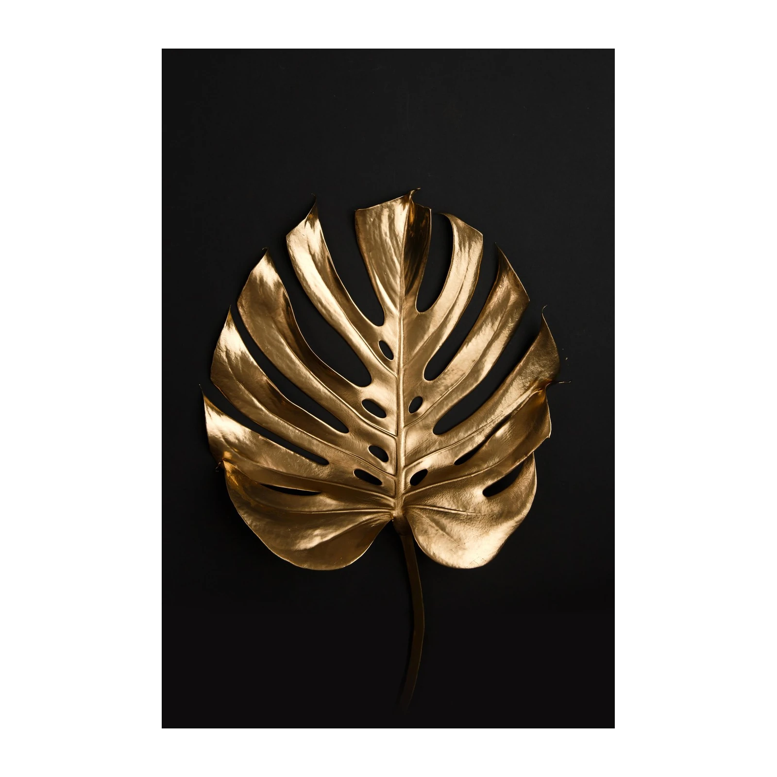 Luxurious Gold Monstera Leaf Wall Art