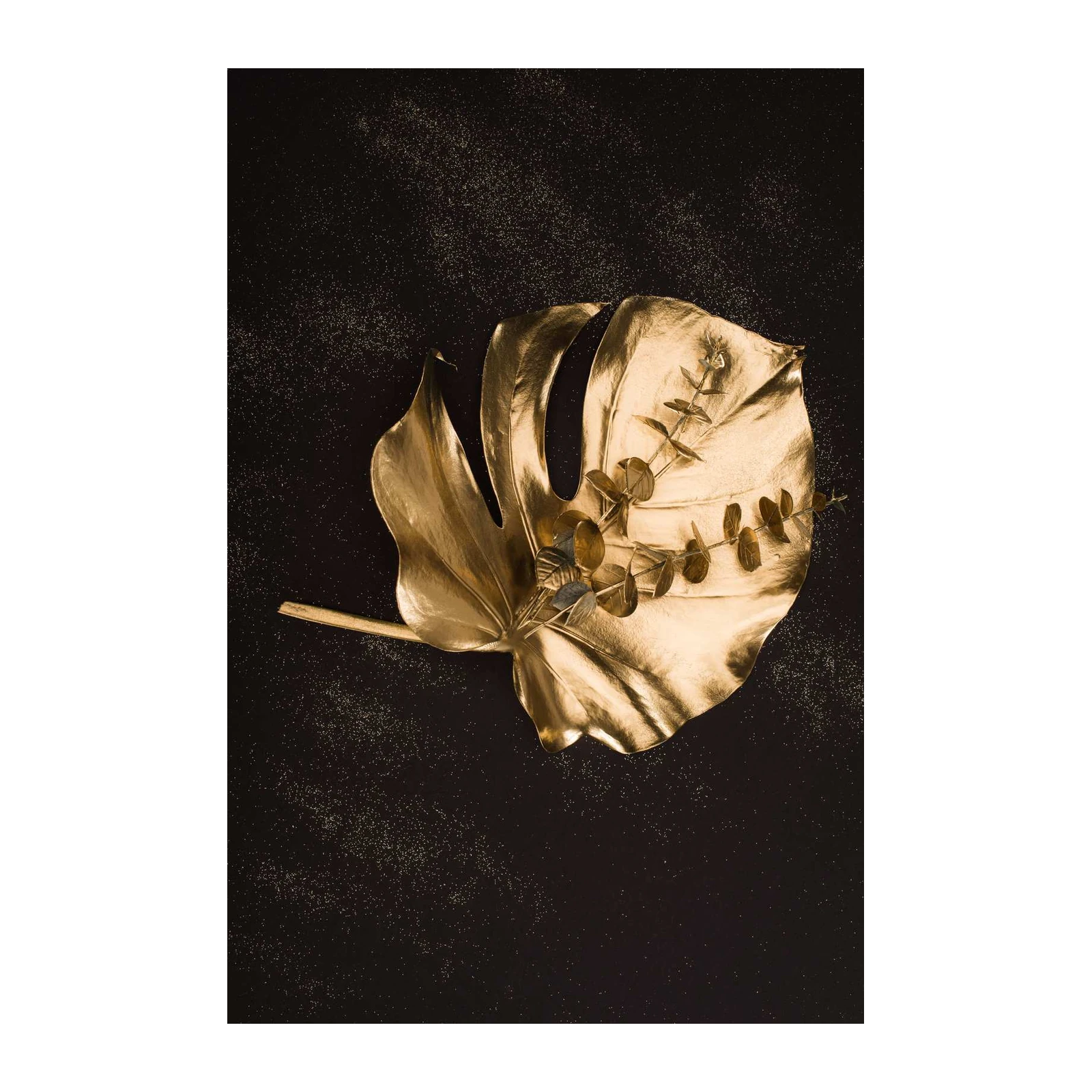 Luxurious Gold Monstera Leaf Wall Art