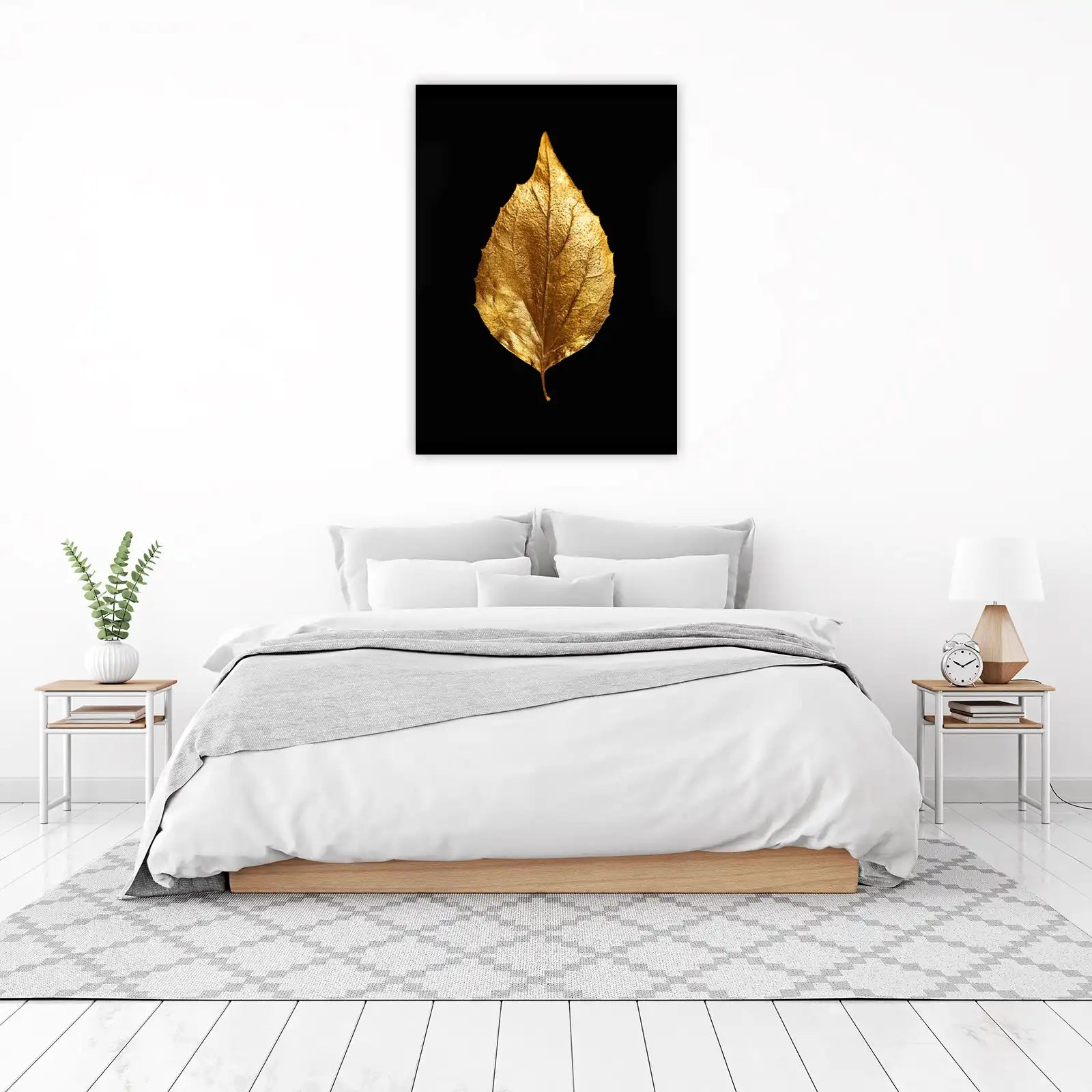 Elegant Golden Leaf Wall Art Wall Art