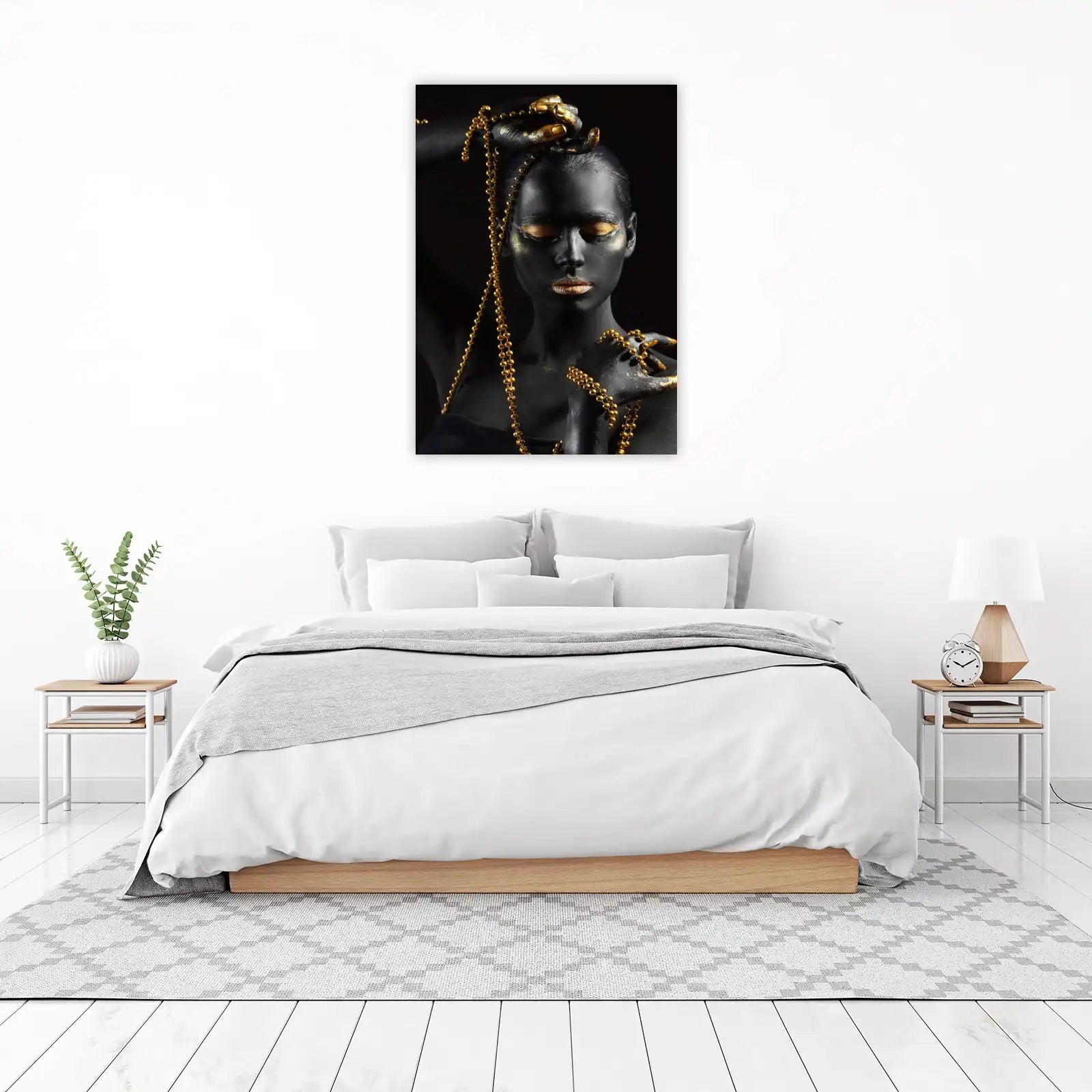 Gold & Black Elegance Woman Wall Art