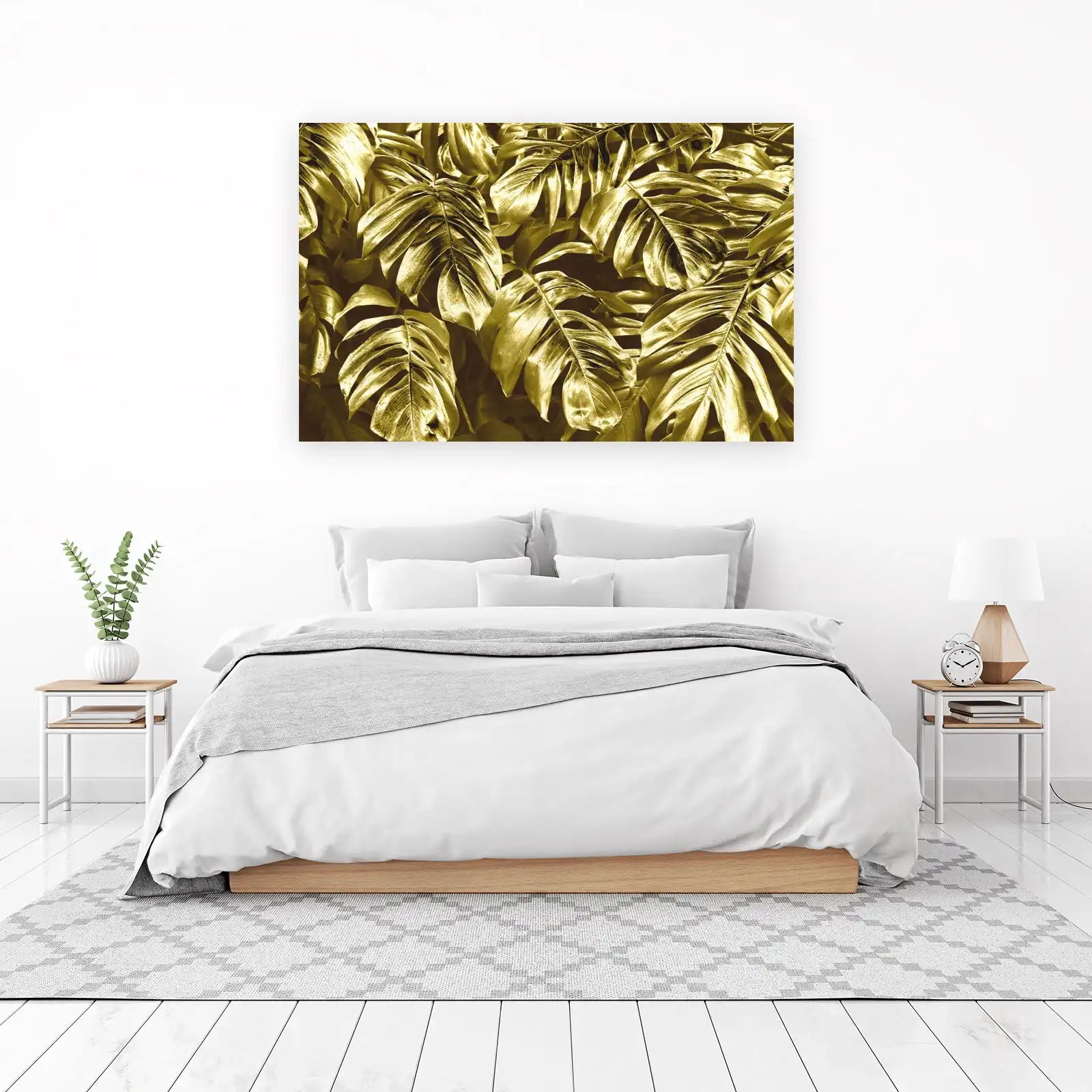 Golden Tropical Leaves Wall Art Wall Art