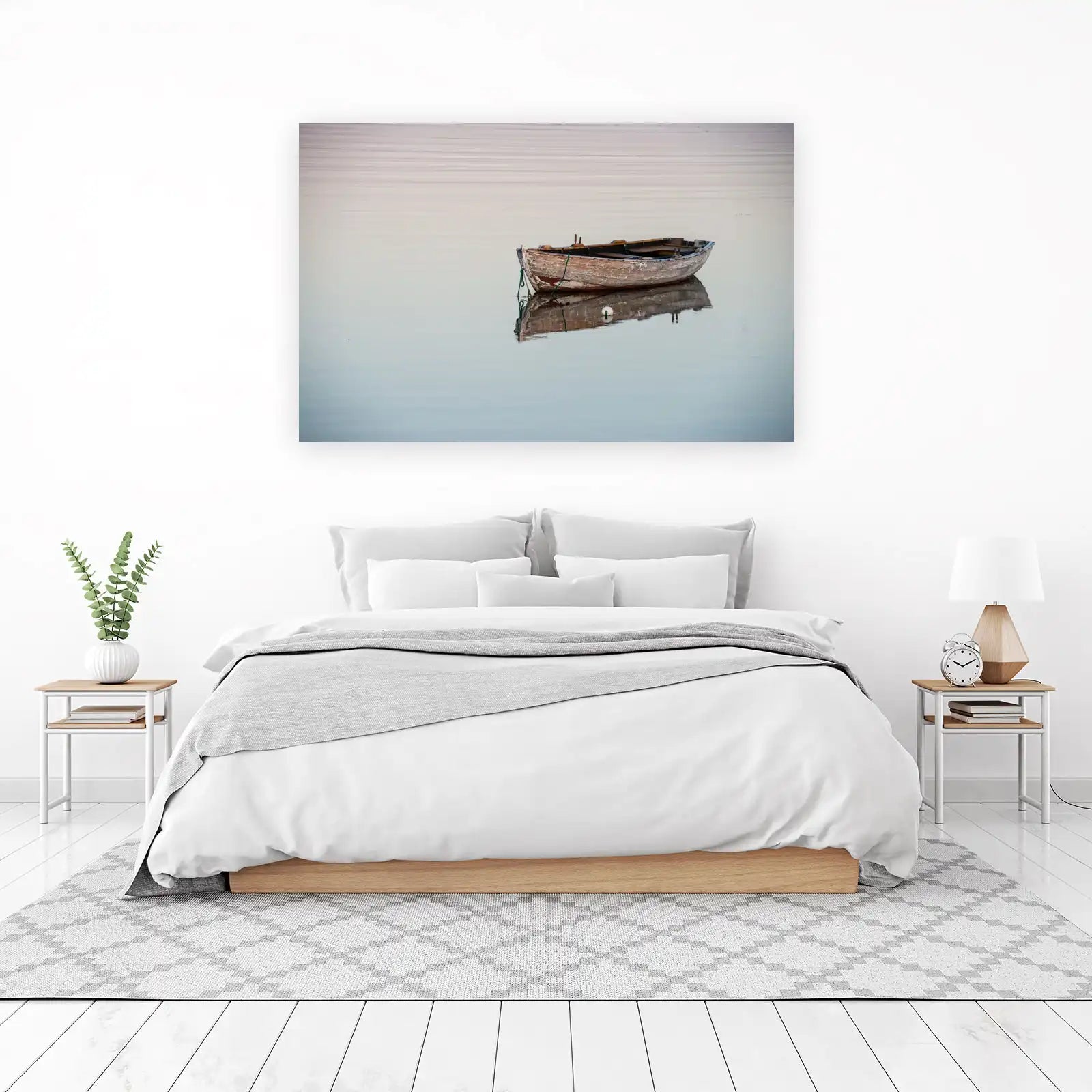 Tranquil Waters Rustic Boat Wall Art