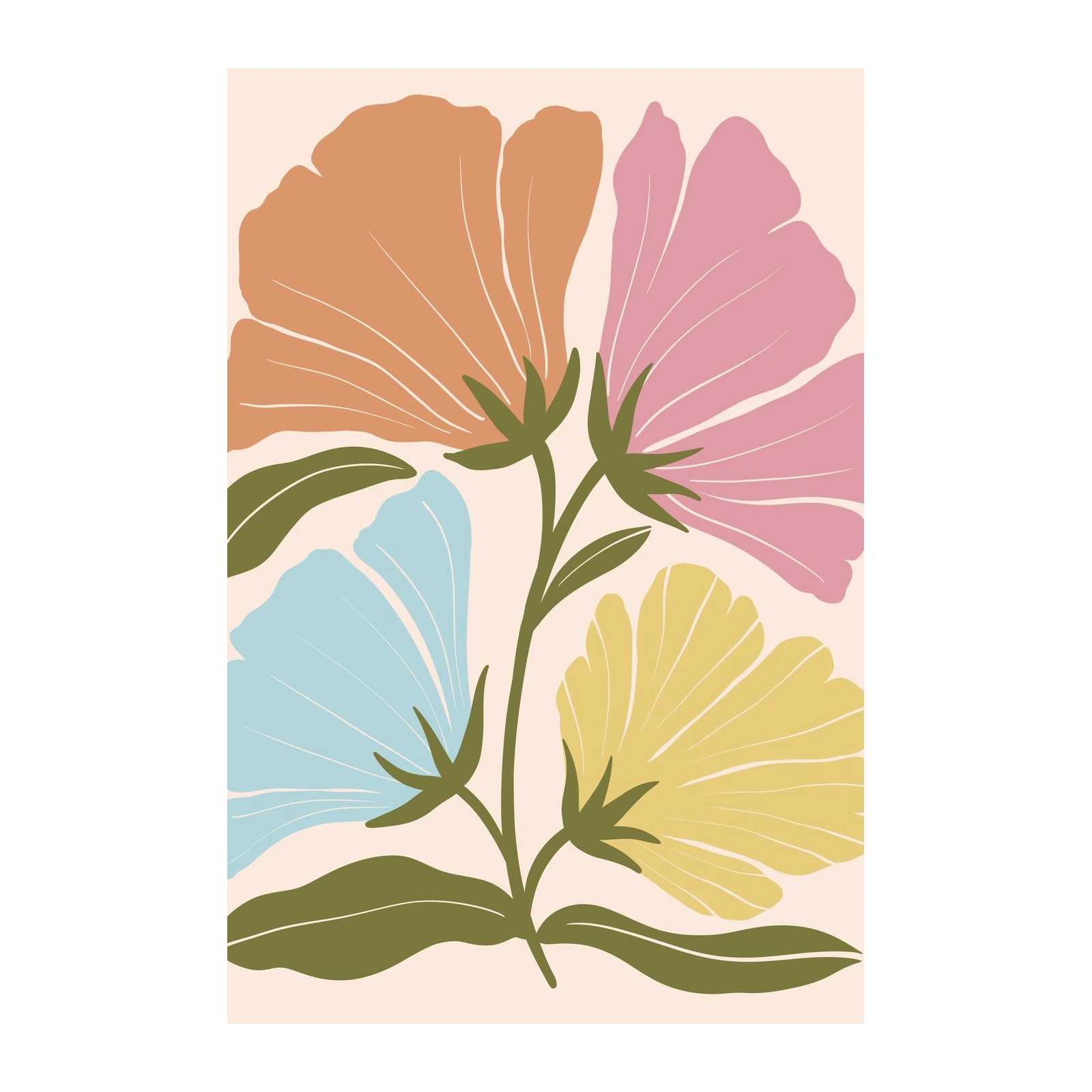 Abstract Floral Wall Art Wall Art