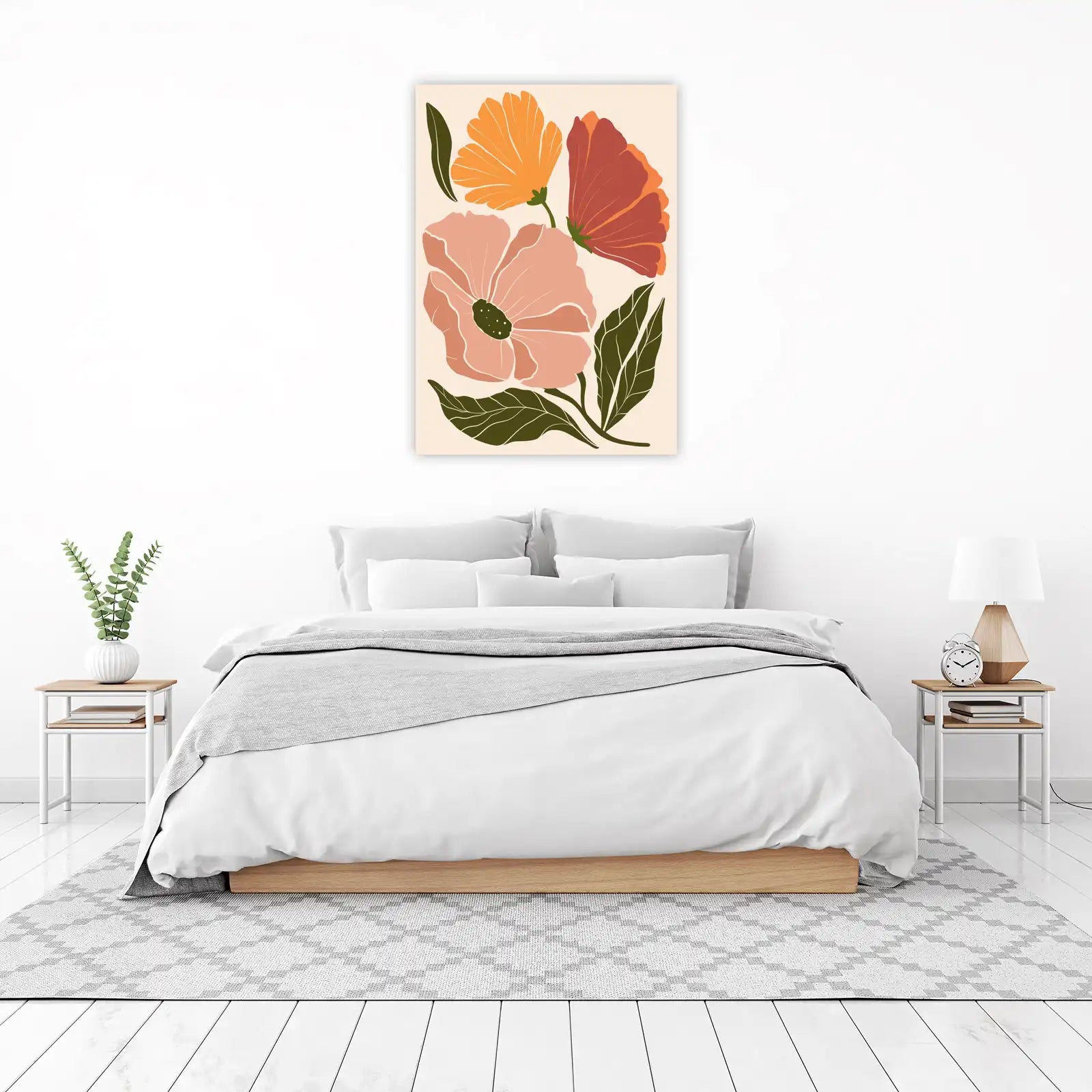 Bohemian Floral Wall Art Wall Art