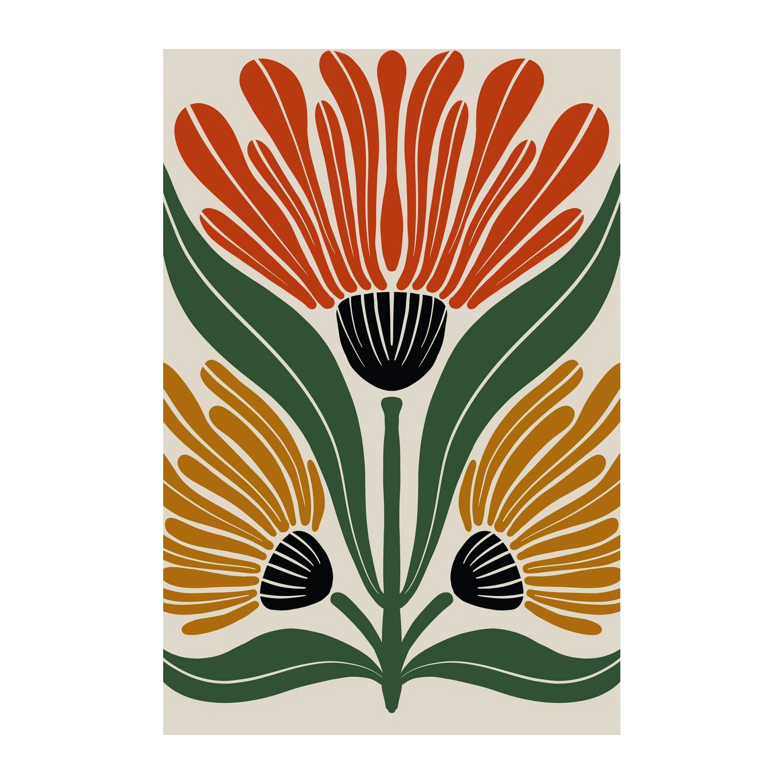 Boho Floral Bloom Art Wall Art