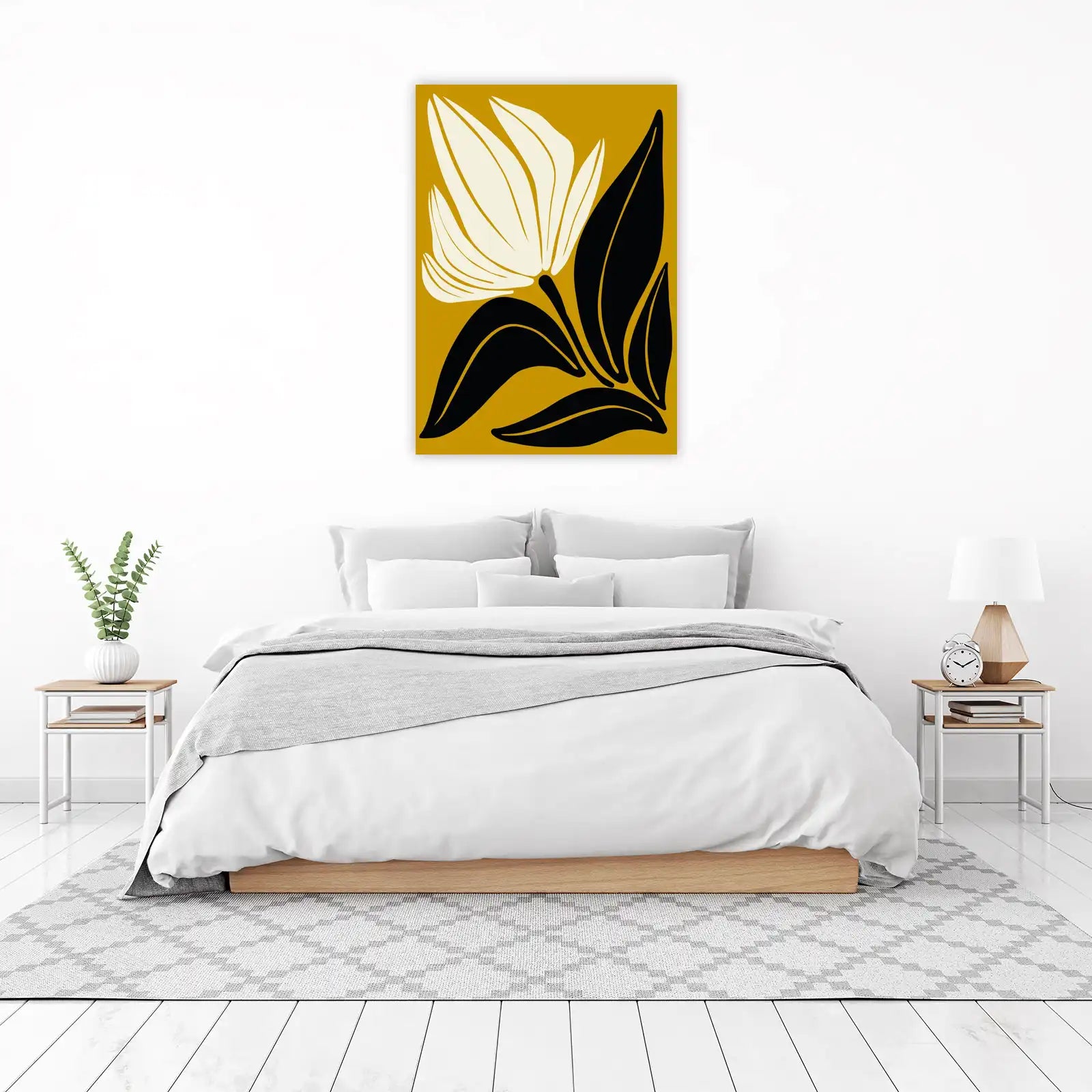 Botanical Bloom Mid-Century Modern Wall Art