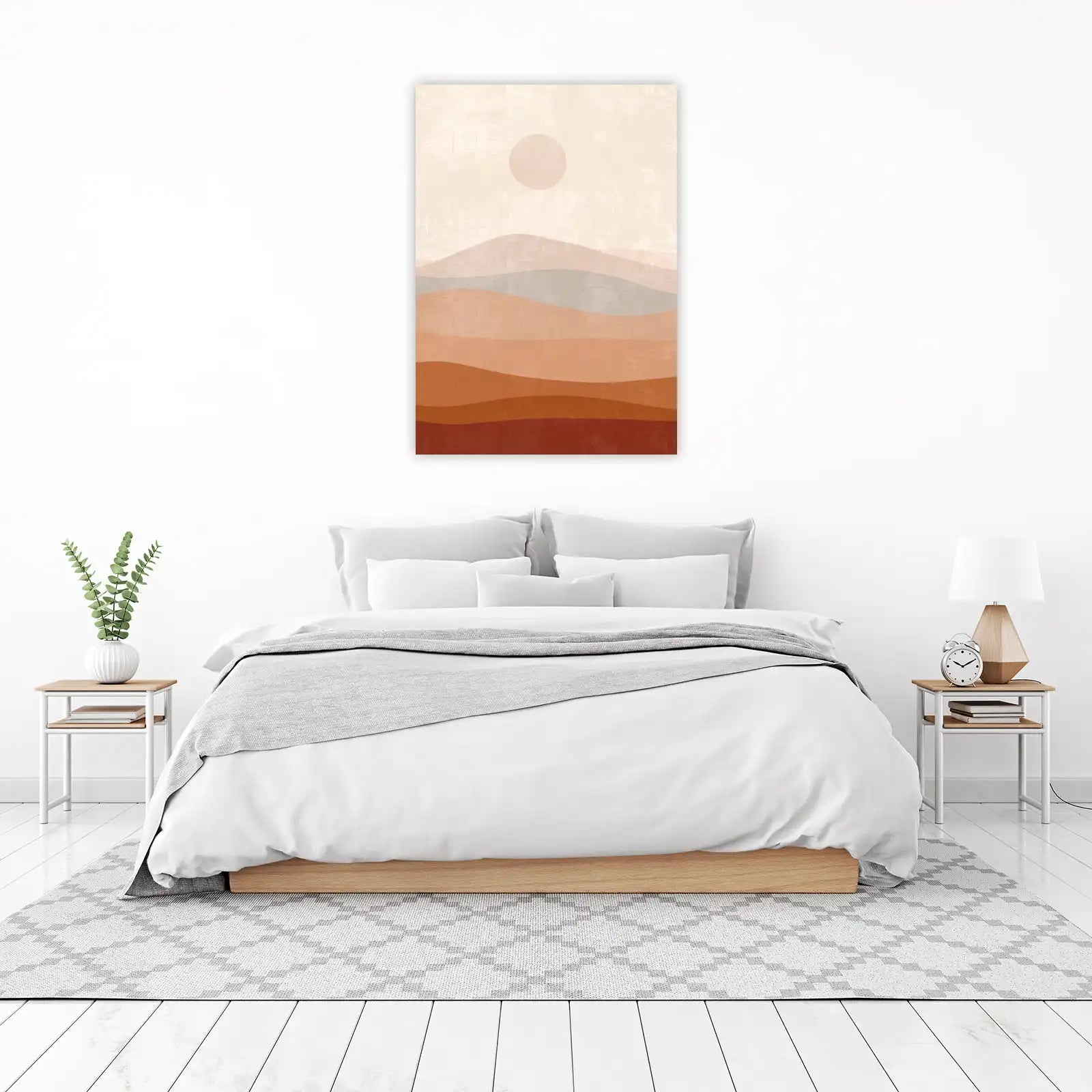 Boho Desert Landscape Sun Wall Art