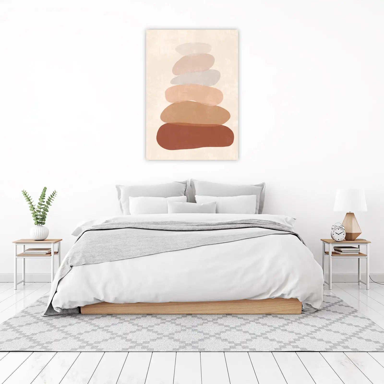 Zen Balance Abstract Pebble Wall Art