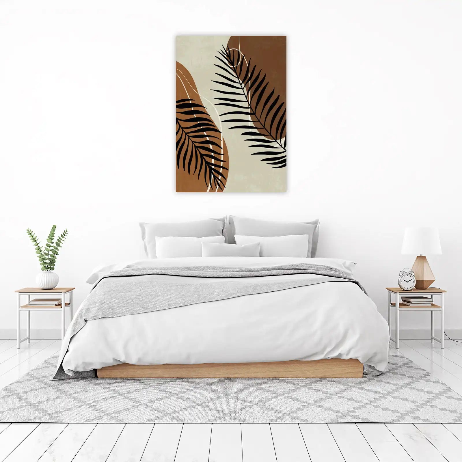 Boho Palm Abstract Mid Century Wall Art