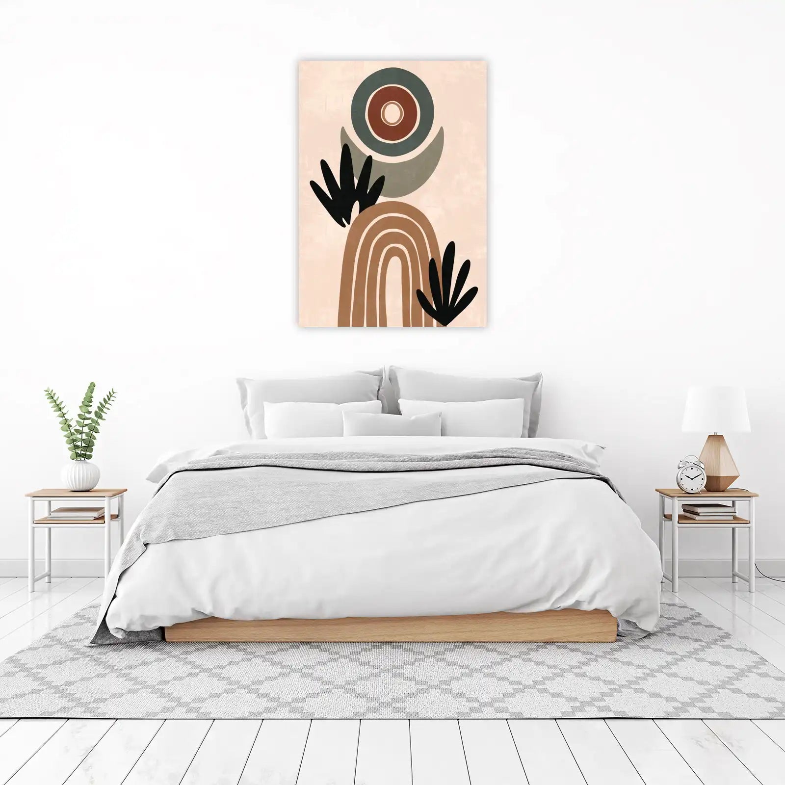 Abstract Boho Rainbow & Sun Wall Art