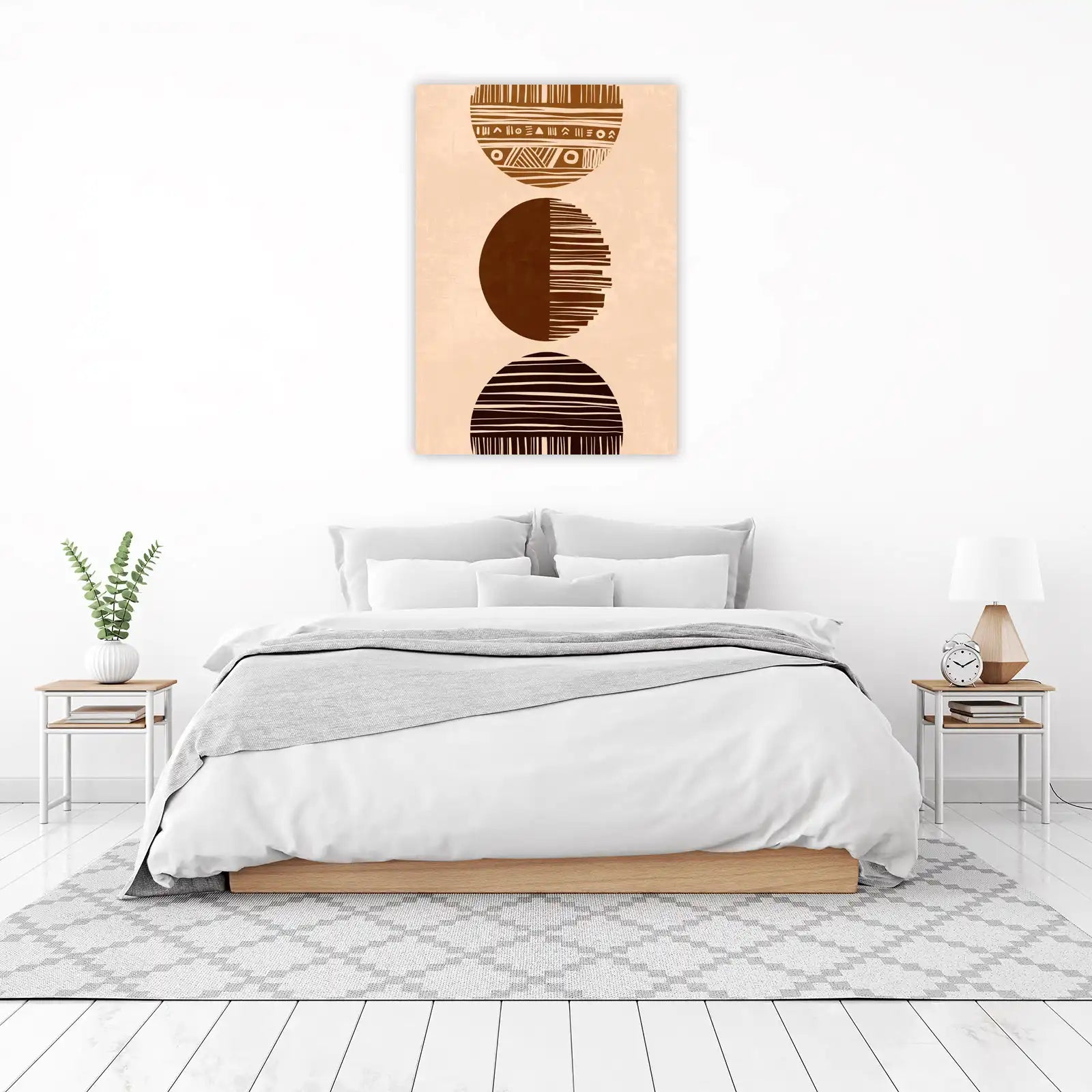 Modern Geometric Abstract Circles Wall Art