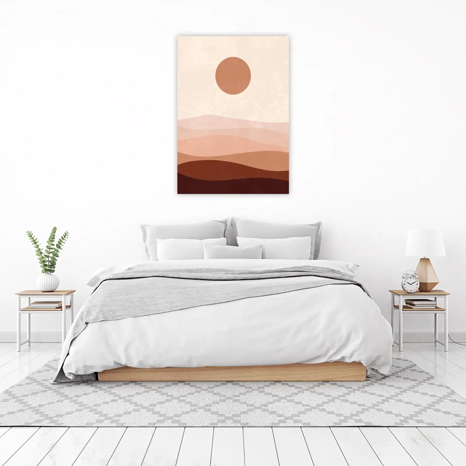 Desert Sun Abstract Landscape Wall Art
