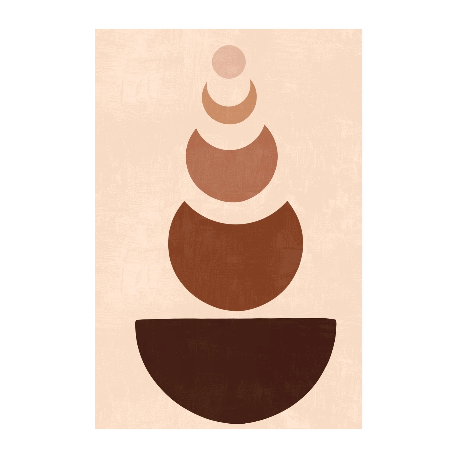 Abstract Mid-Century Modern Crescent Wall Art