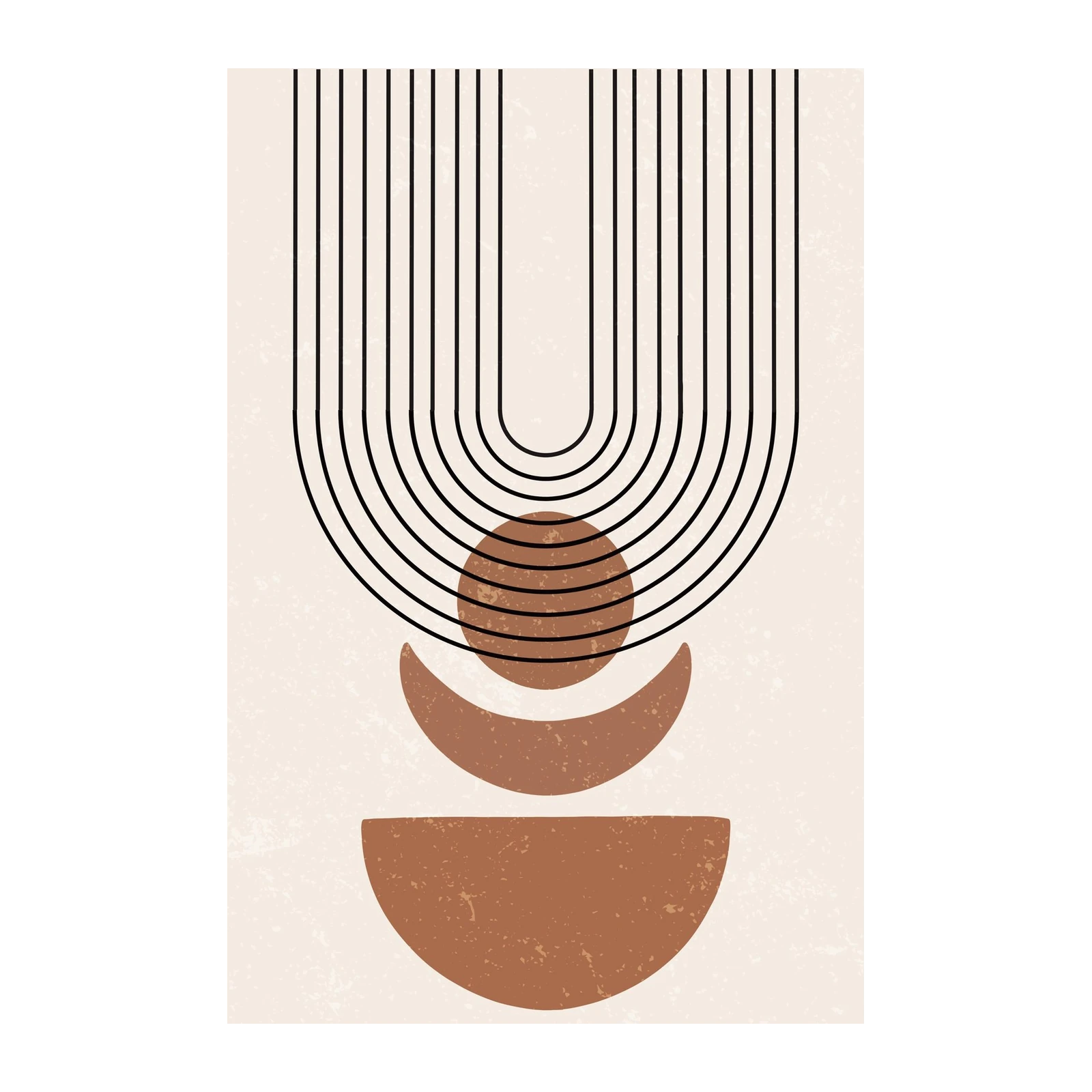 Mid Century Modern Arch & Earth Tones Wall Art