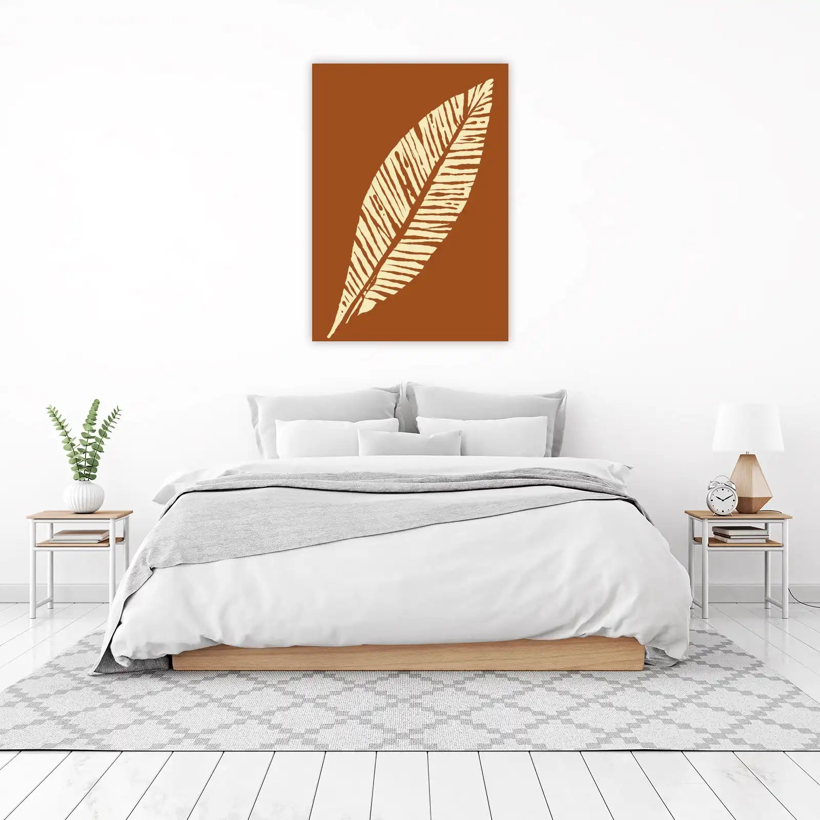Modern Earthy Leaf Art Wall Art