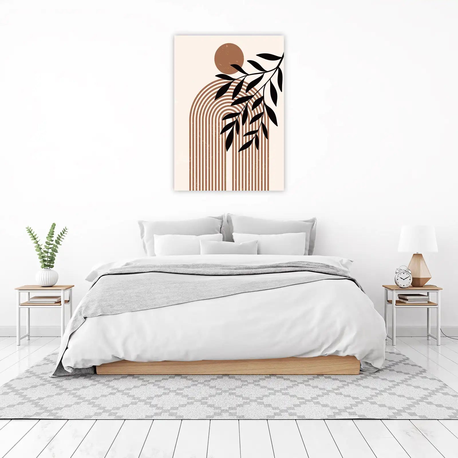 Boho Arch & Botanical Leaves Wall Art