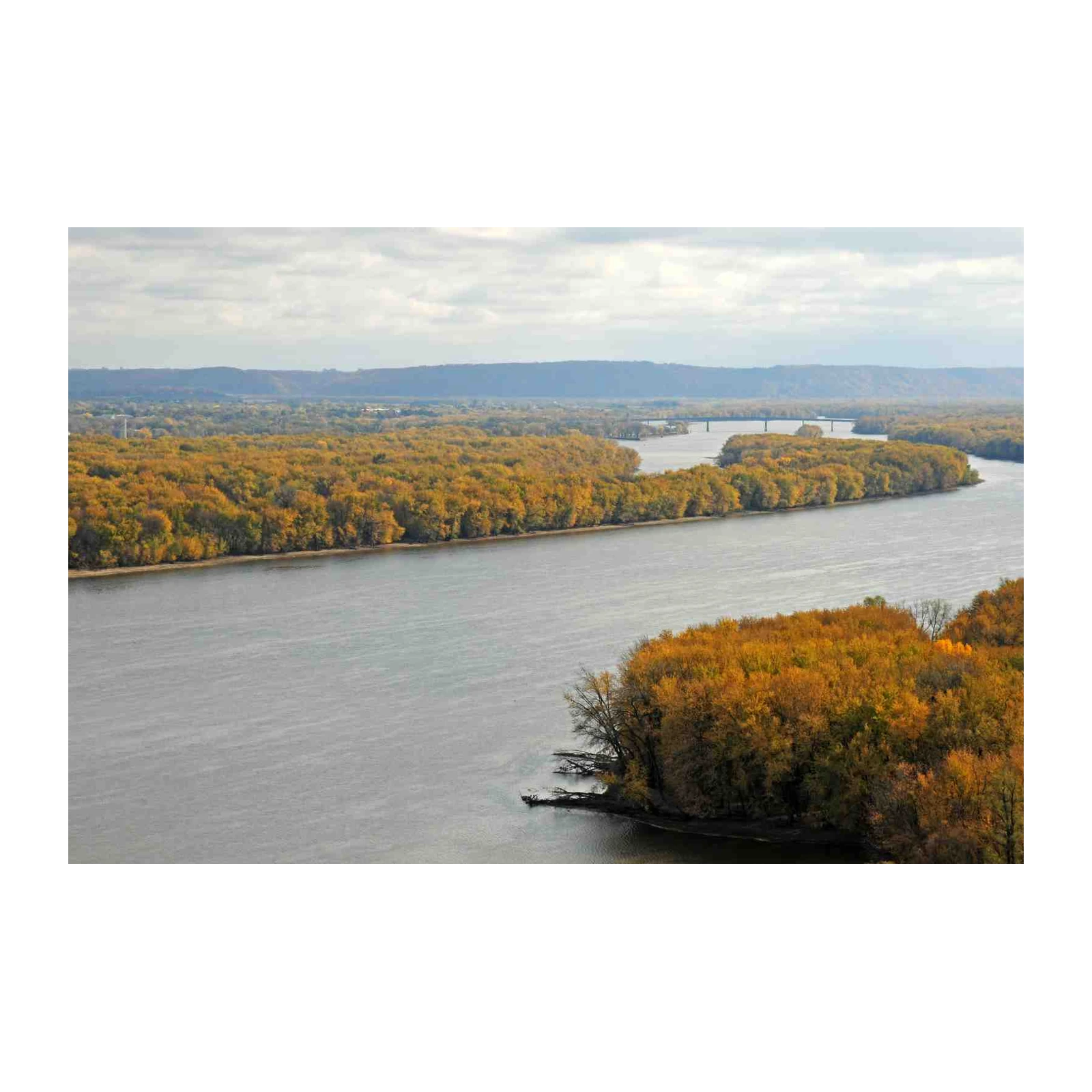 Autumn River Landscape Wall Art