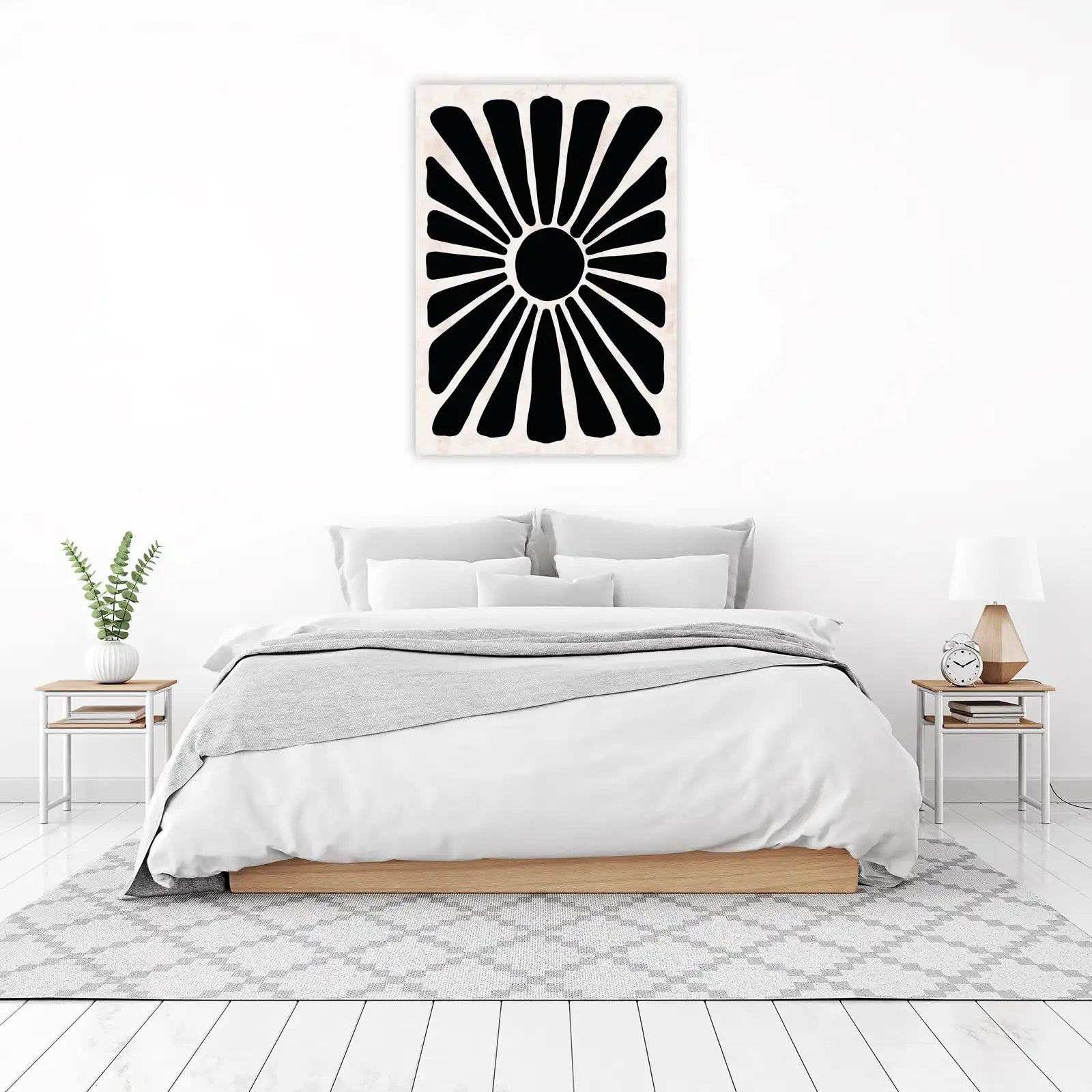 Boho Sunburst Mid-Century Modern Wall Art