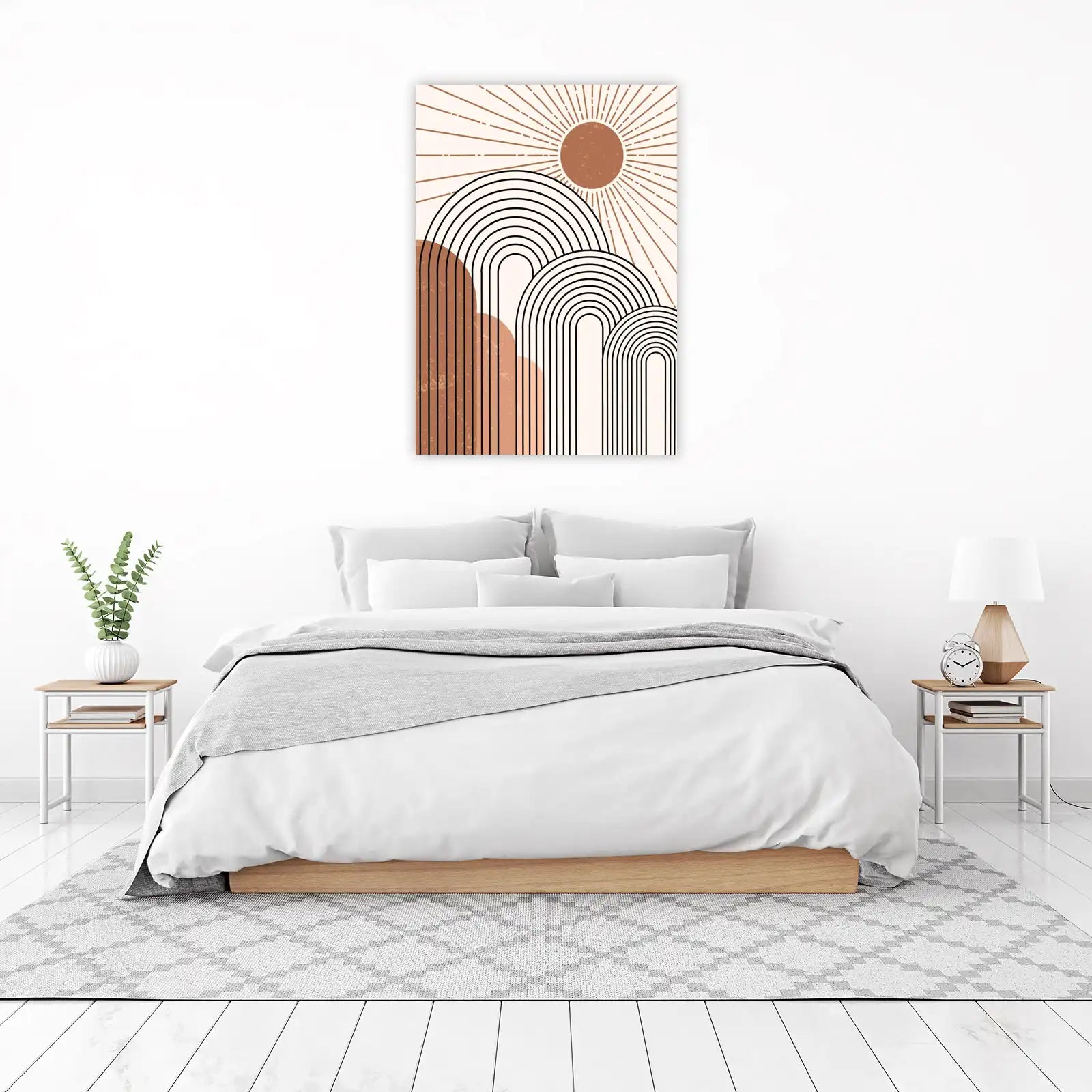 Boho Sun & Rainbow Arches Wall Art
