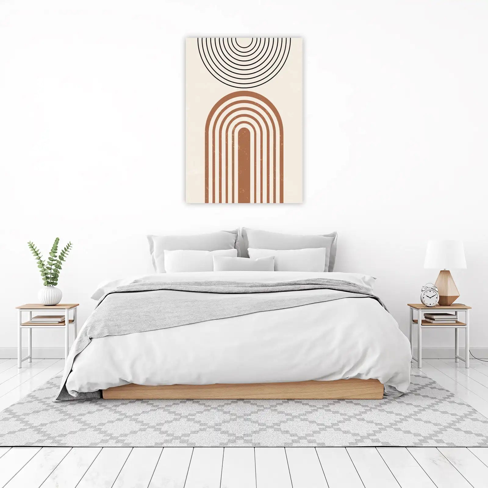 Boho Arch & Sunburst Mid Century Wall Art