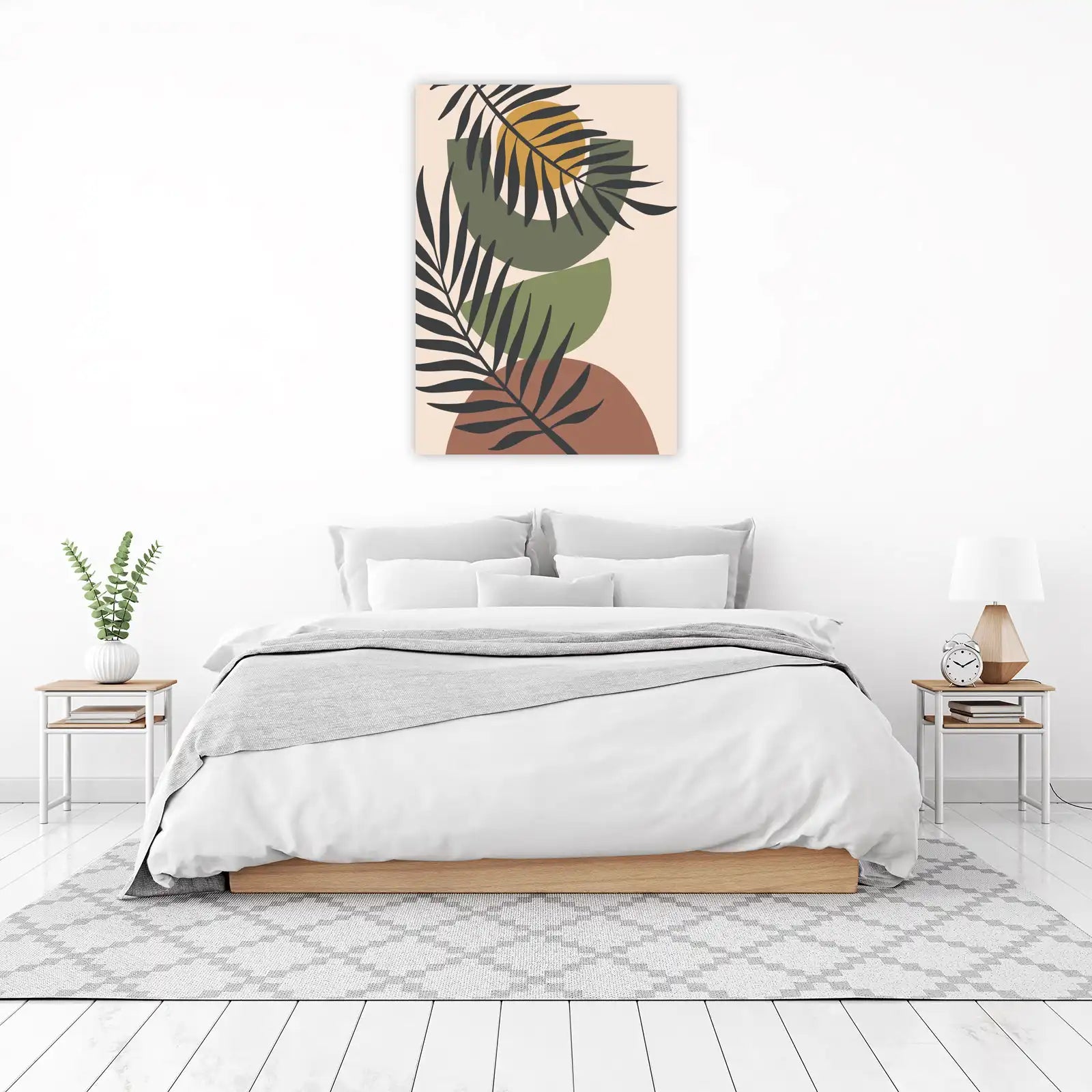 Abstract Palm Leaf Mid Century Modern Wall Art