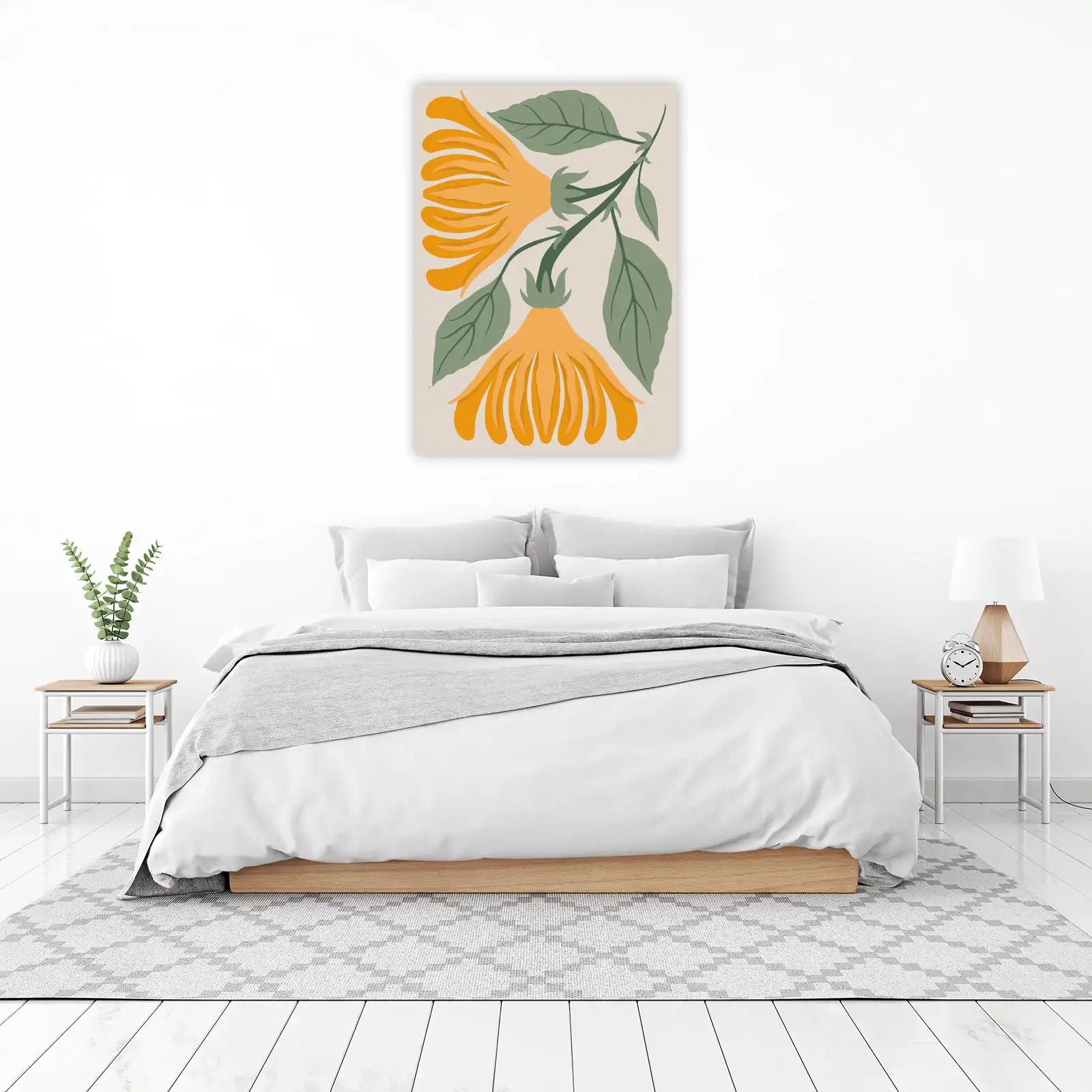 Golden Bloom Botanical Wall Art Wall Art