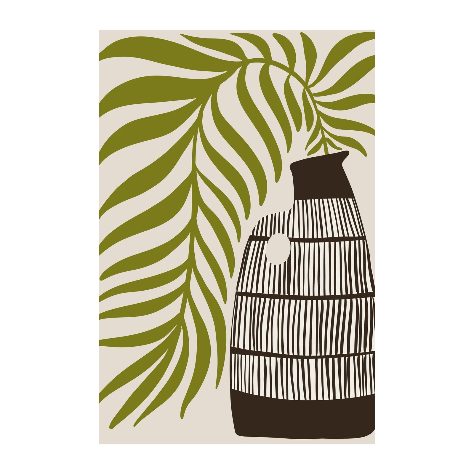 Mid-Century Botanical Vase Wall Art