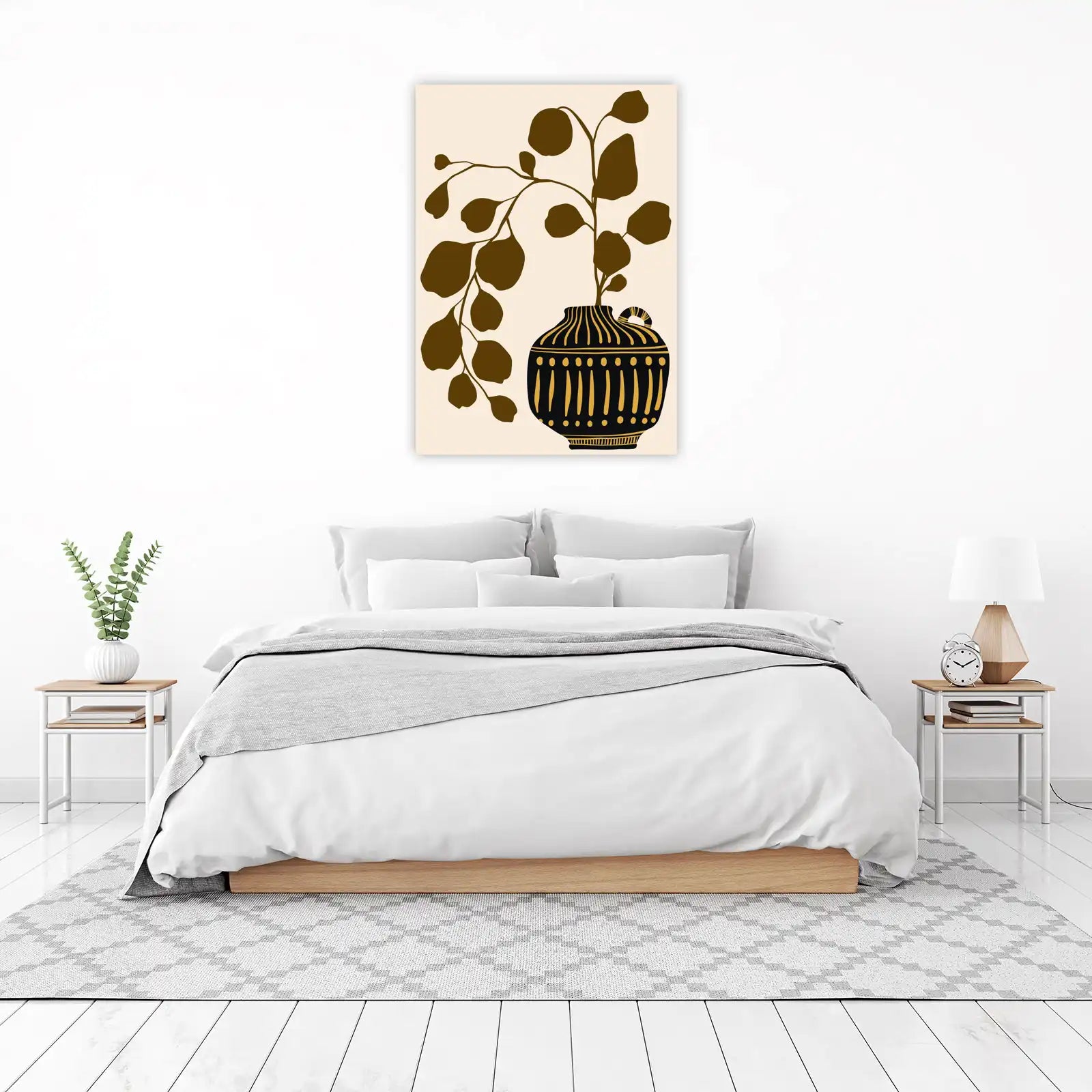 Eucalyptus Vase Boho Minimalist Wall Art