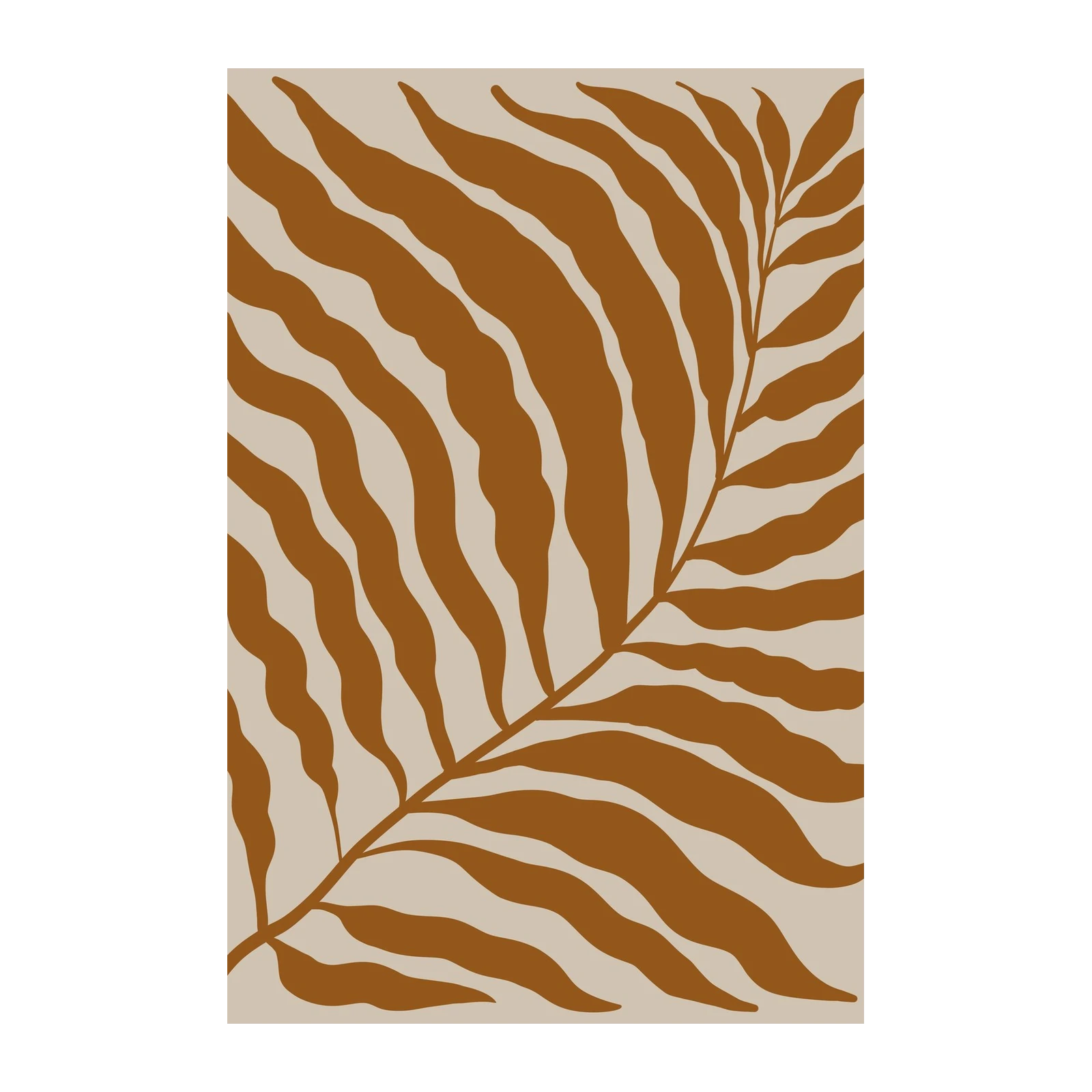 Abstract Terracotta Palm Leaf Wall Art