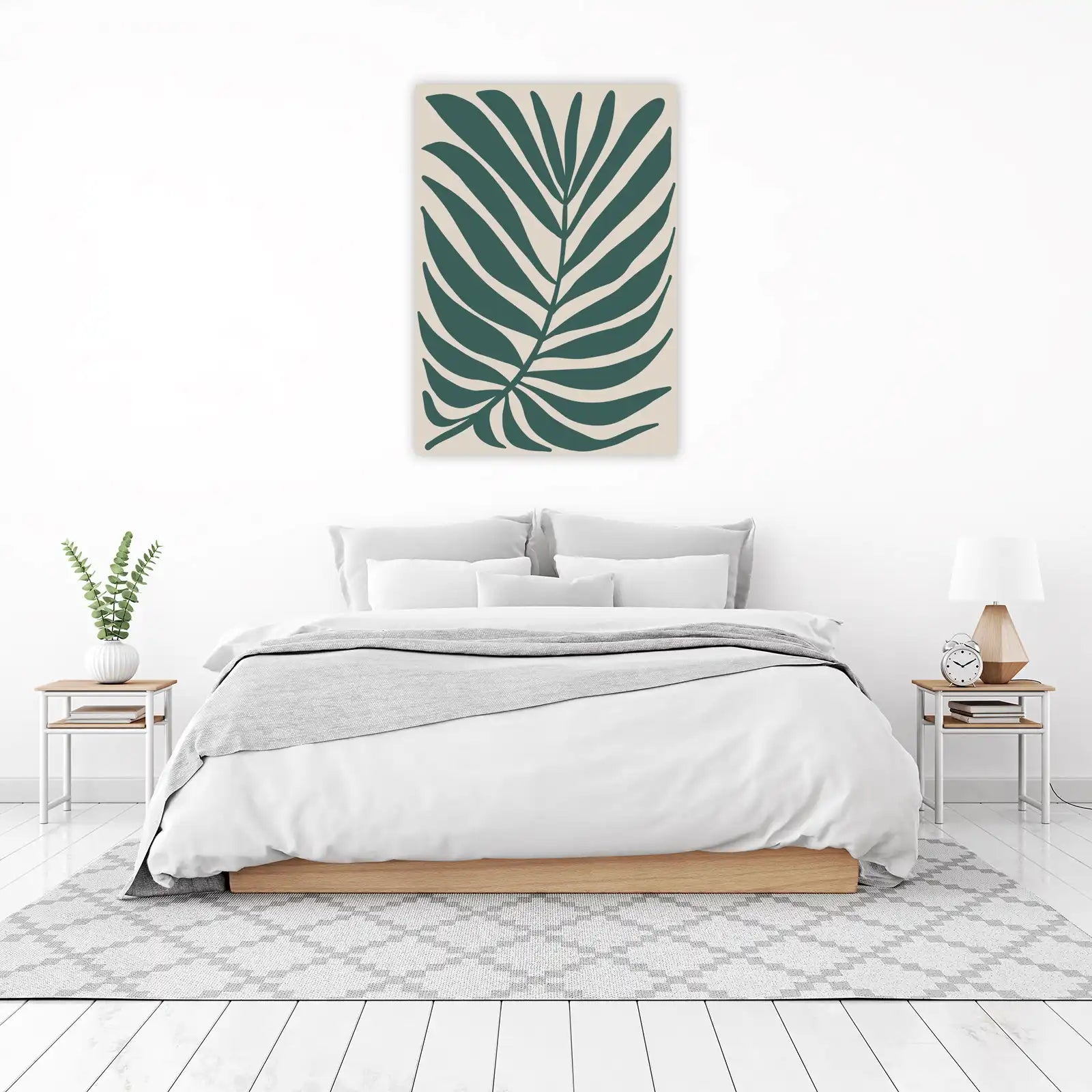 Minimalist Palm Leaf Abstract Wall Art