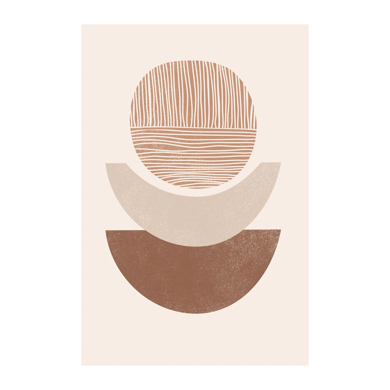 Modern Abstract Geometric Terracotta Wall Art
