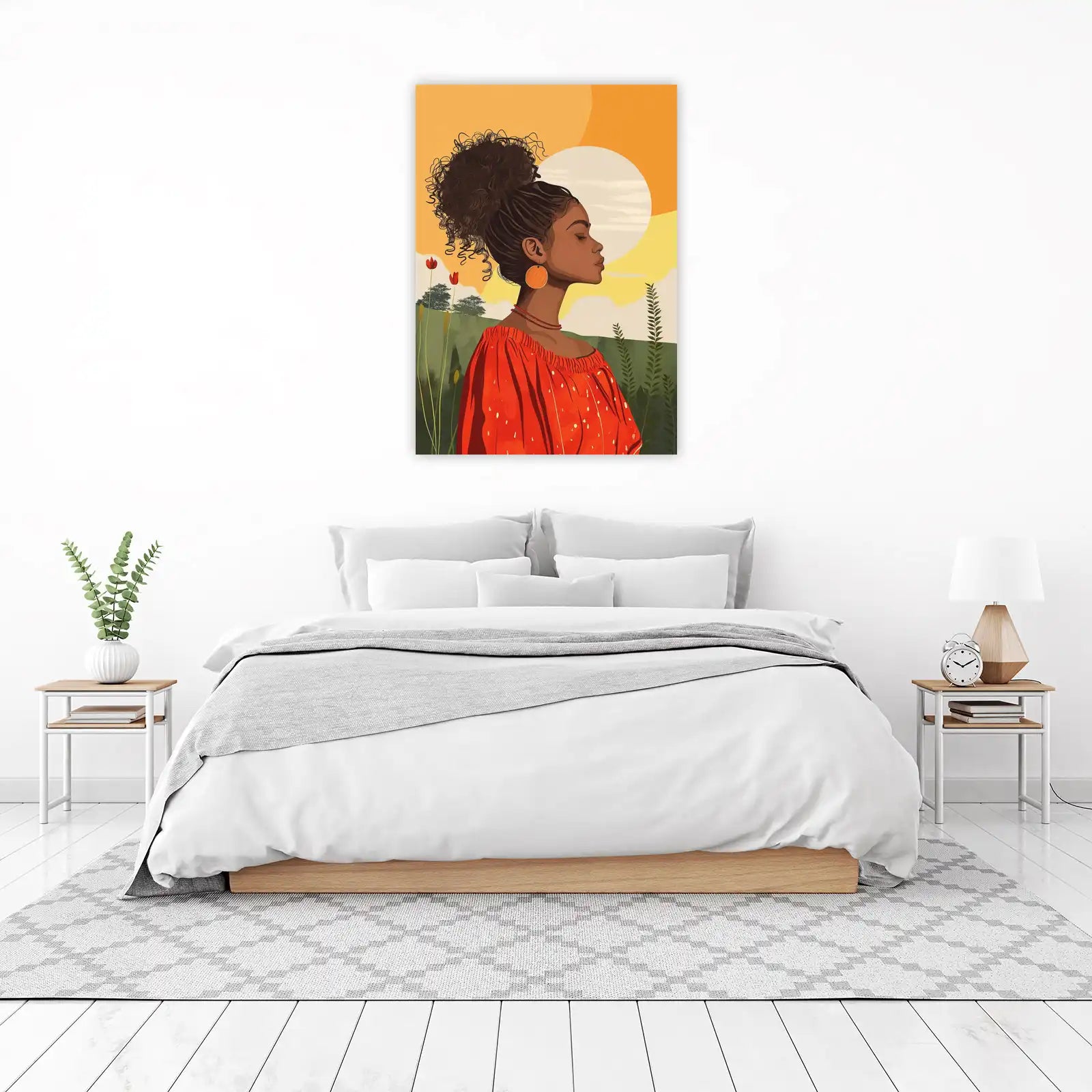 Serene Radiance African Woman Wall Art