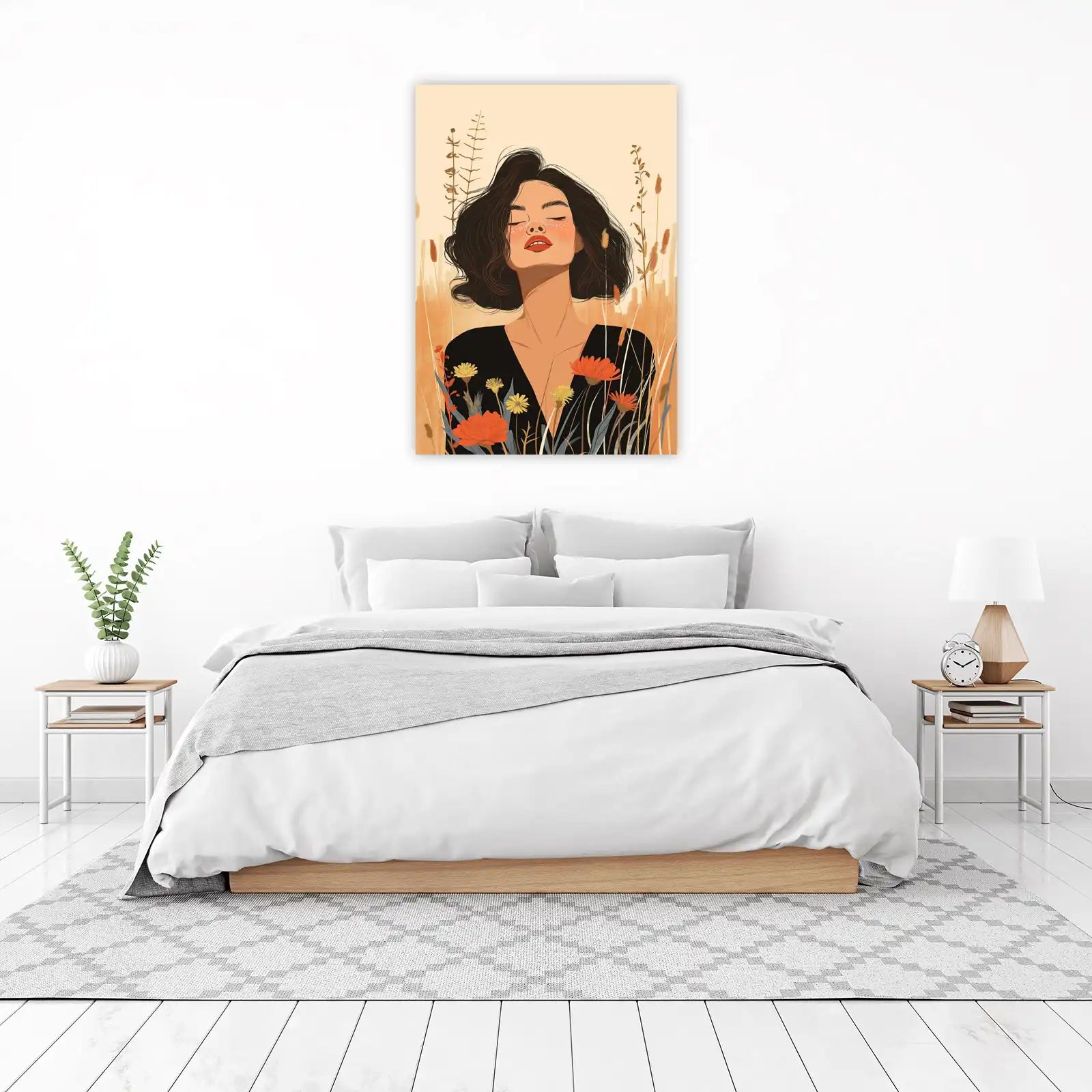 Bohemian Goddess in Meadow Wall Art