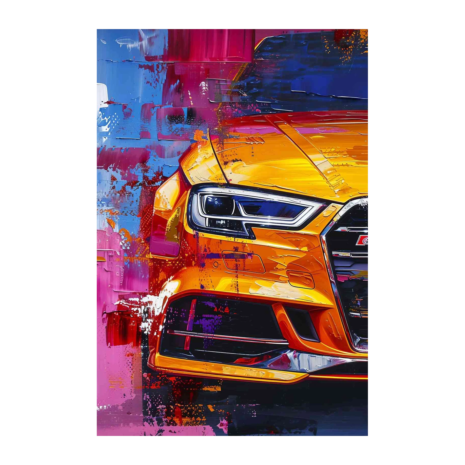 Vibrant Audi Sport Abstract Wall Art