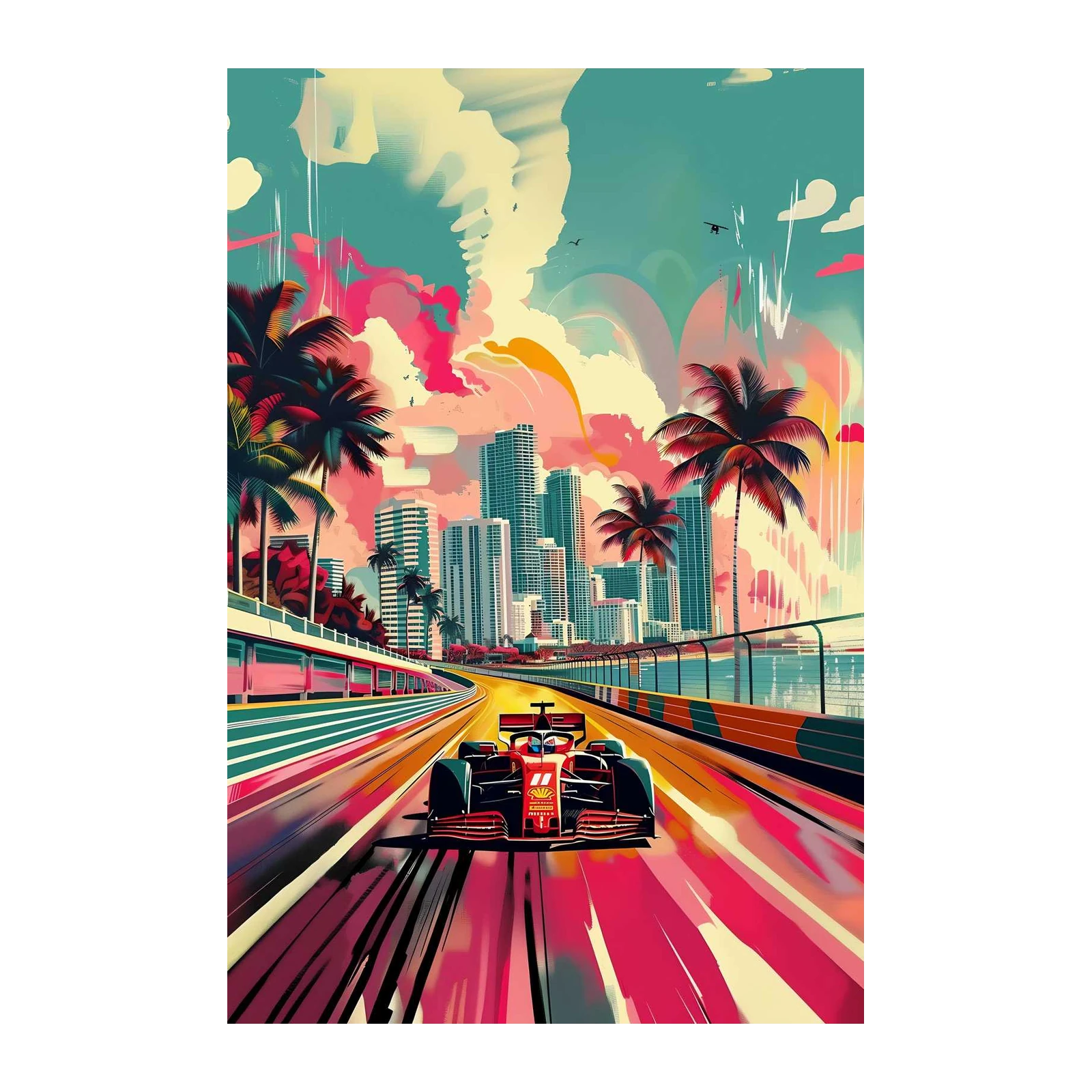 Miami Vibe Formula 1 Wall Art