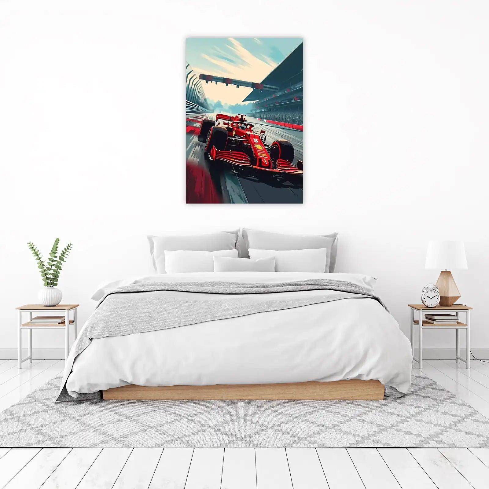 Red Formula 1 Racing Car Wall Art