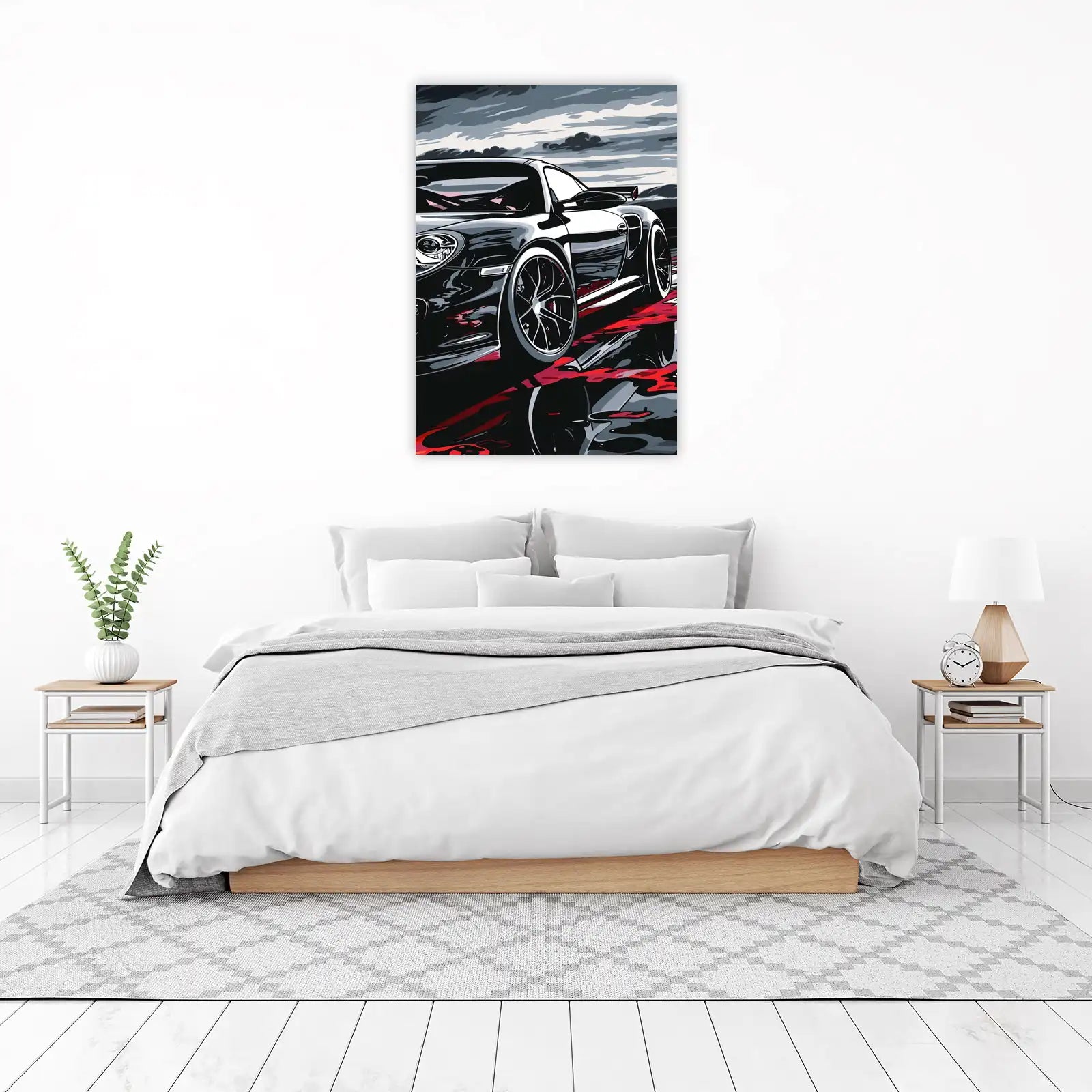 Dynamic Porsche Speed Abstract Wall Art