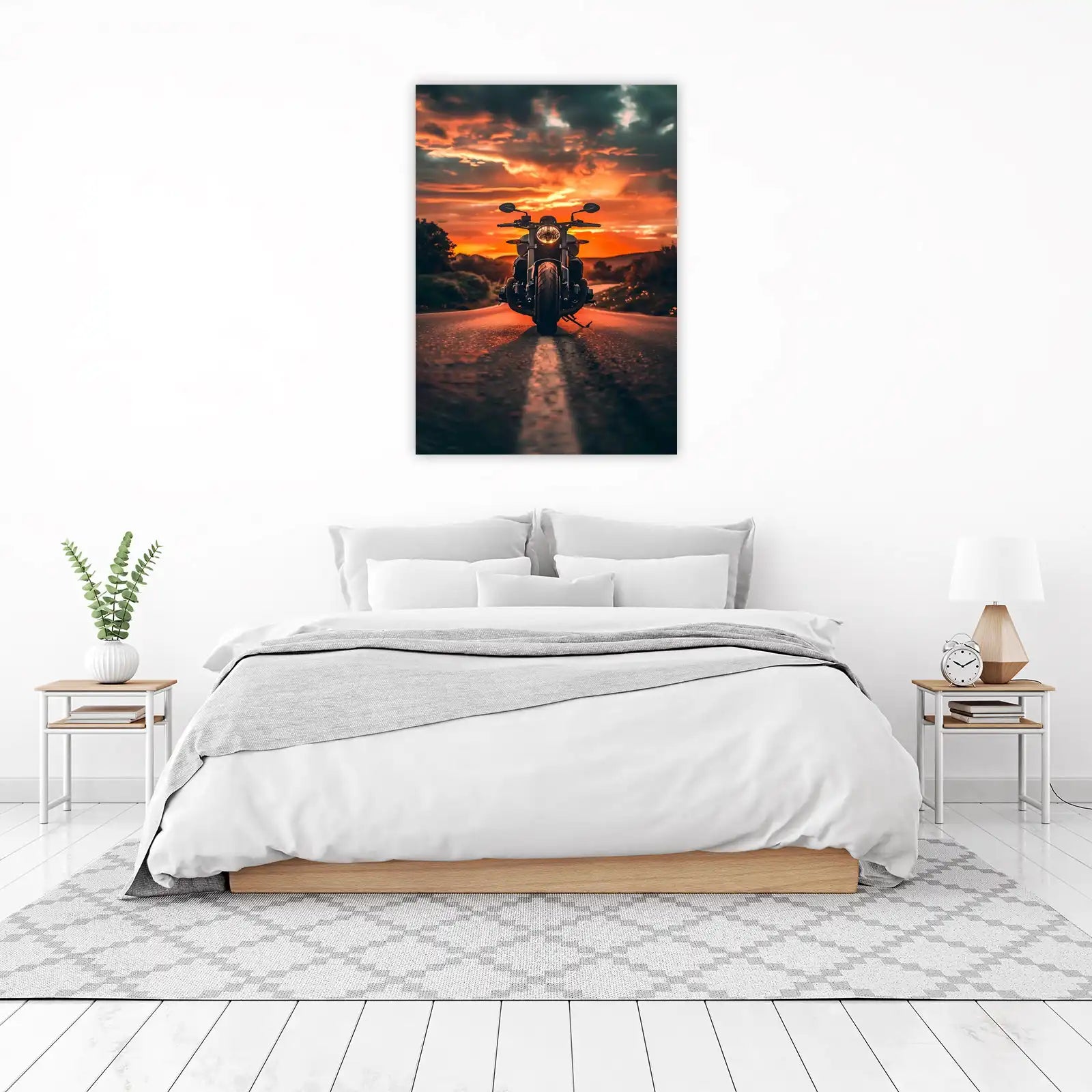 Sunset Motorcycle Adventure Wall Art