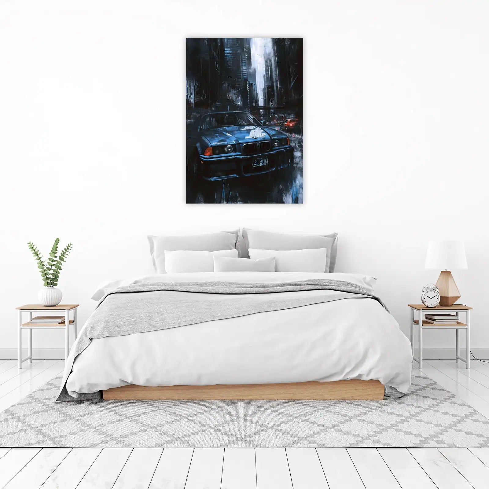 Urban Night Drive BMW E36 Wall Art